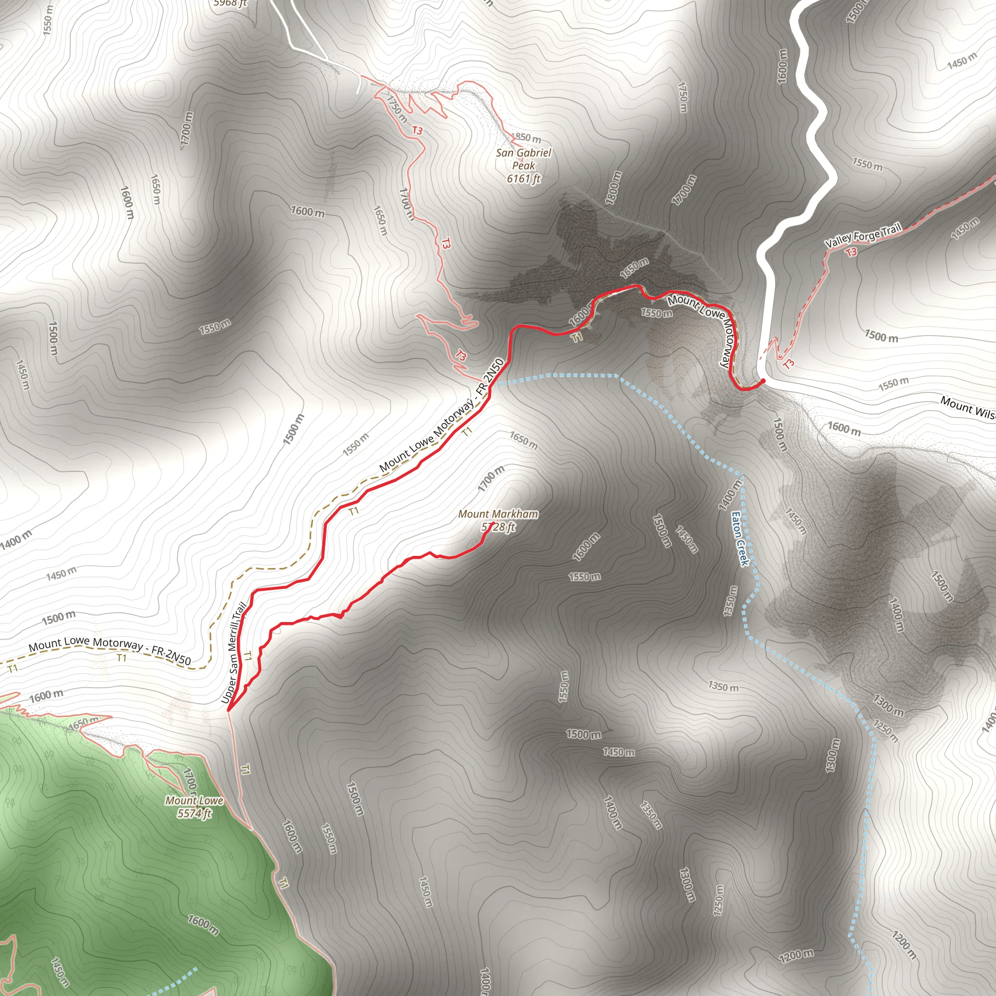 Mount Markham mobile static map