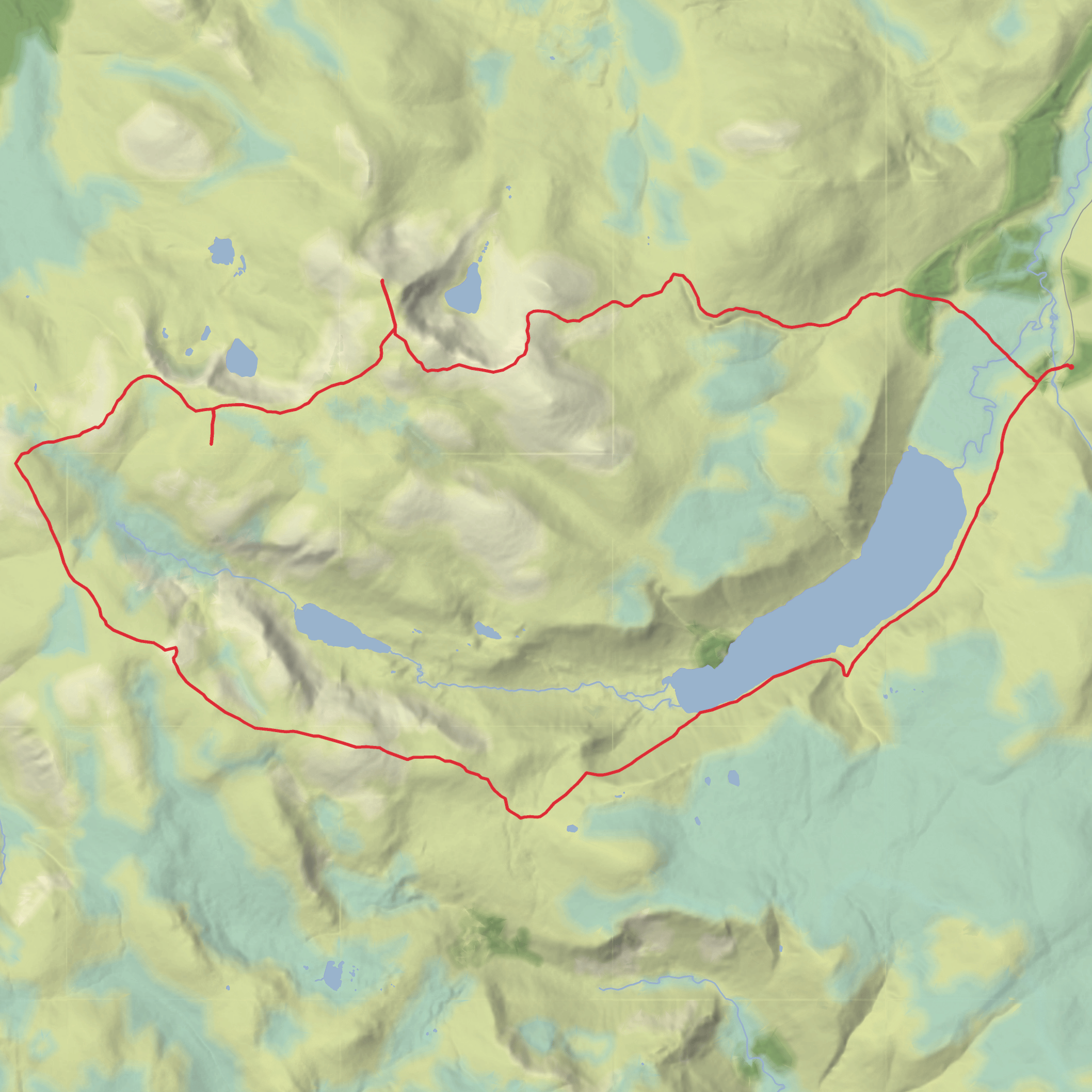 Glen Muick 5 Munro loop mobile static map