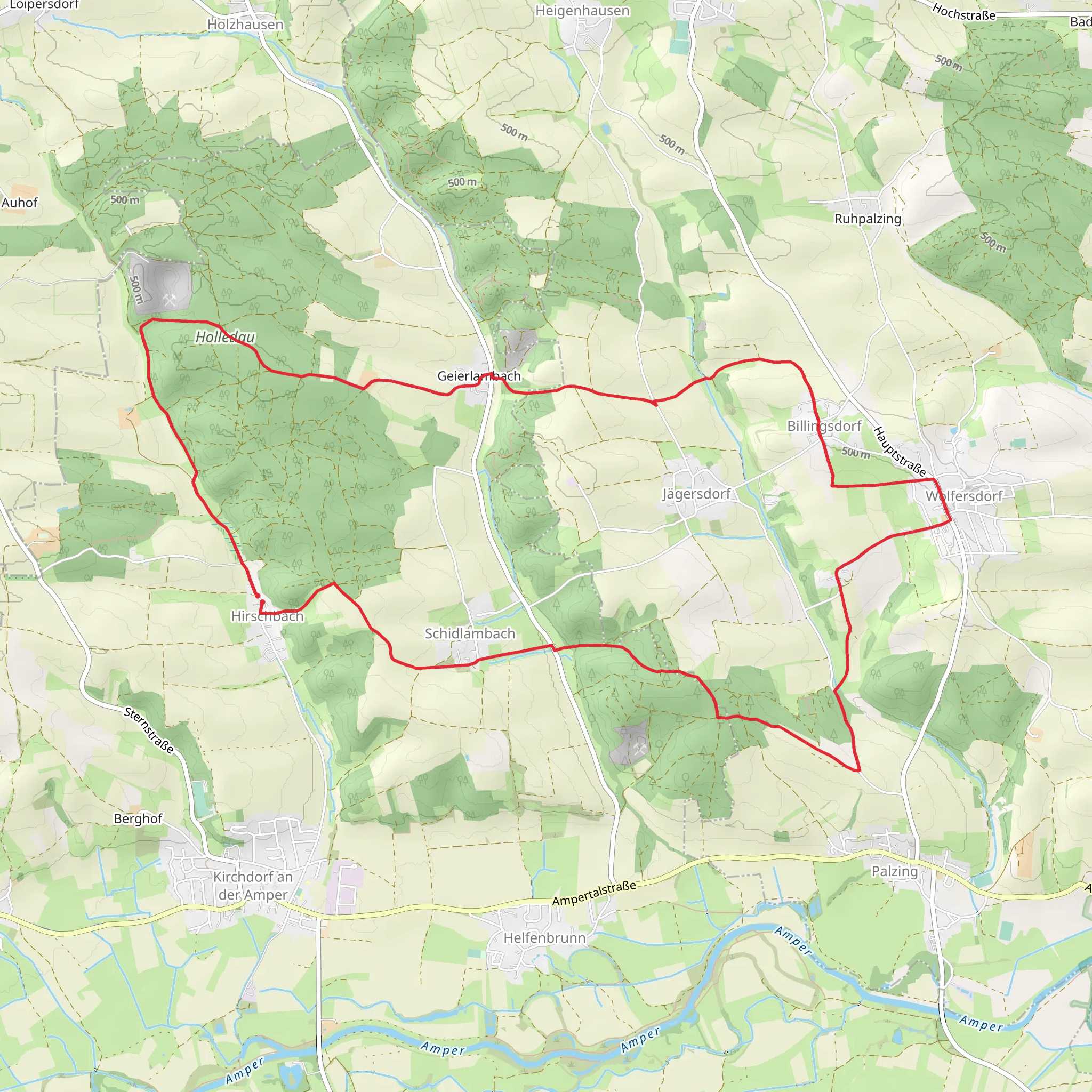 Holledau Loop mobile static map