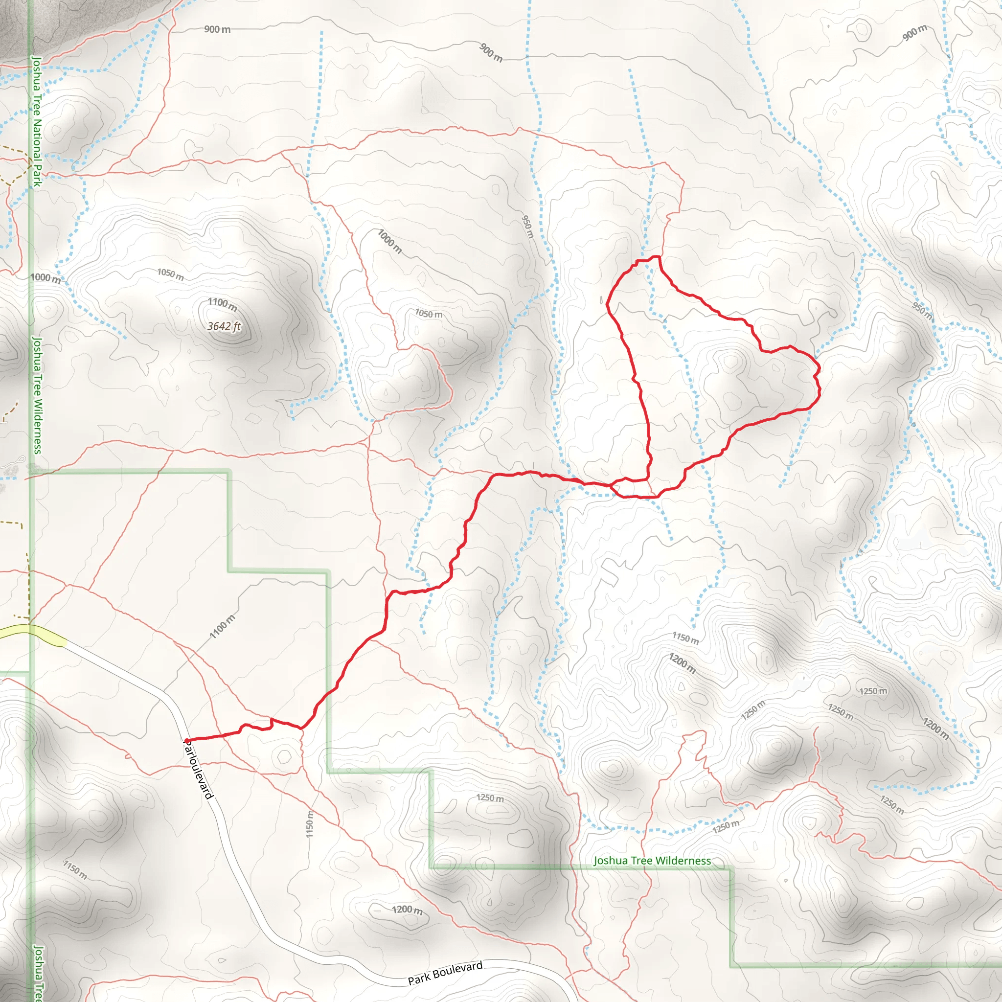 North Canyon, Rocky View and Burro Loop Trail mobile static map