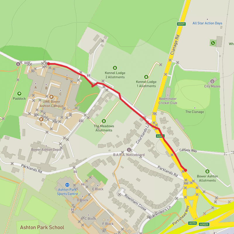 A map preview of the recording Untitled recording.