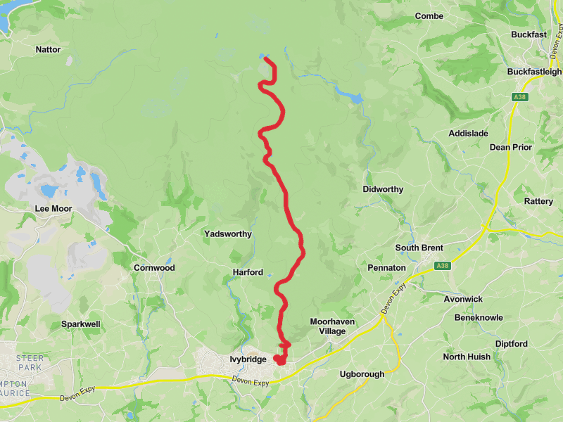 Red lake out and back from ivybridge park and ride  thumbnail
