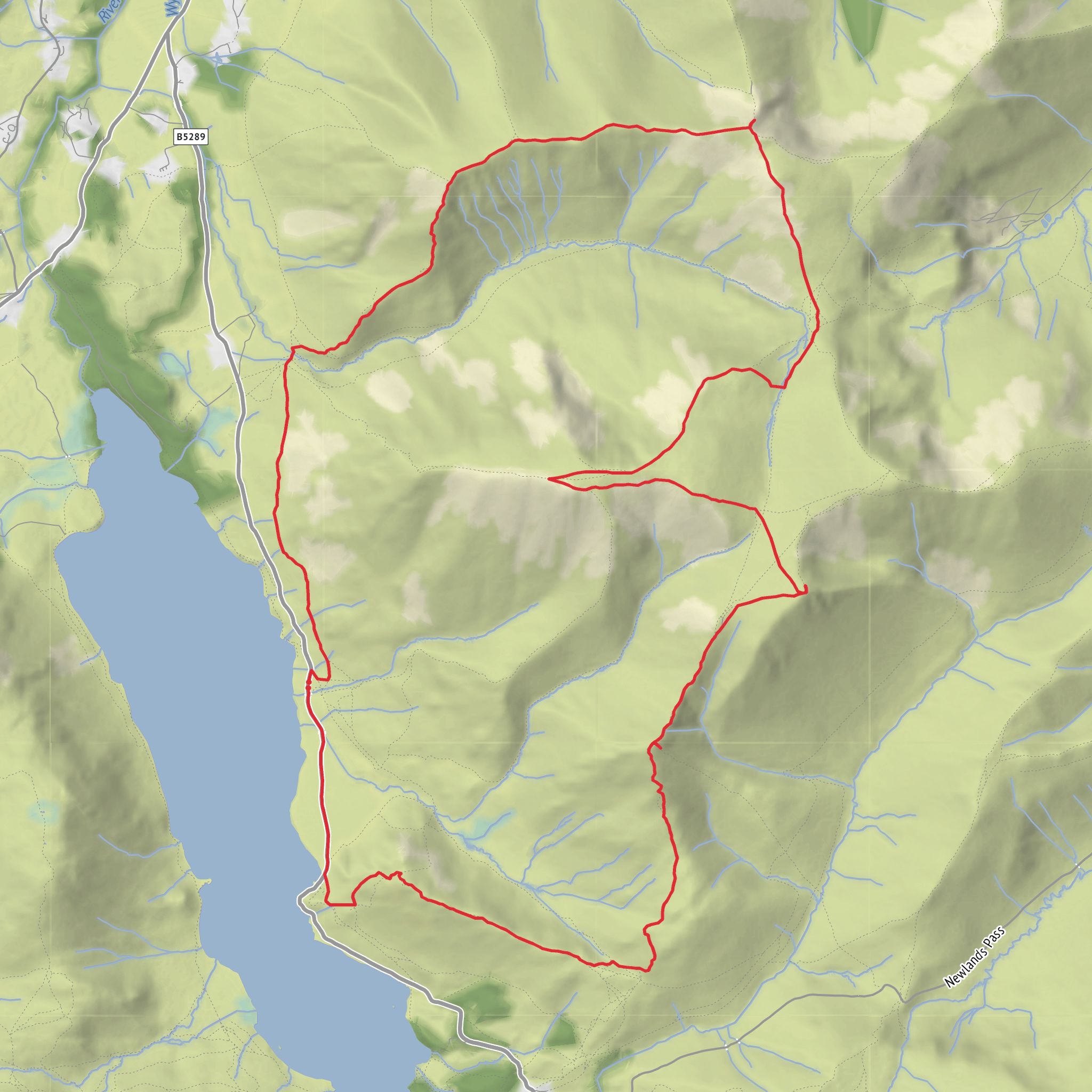 East of Crummock Water mobile static map
