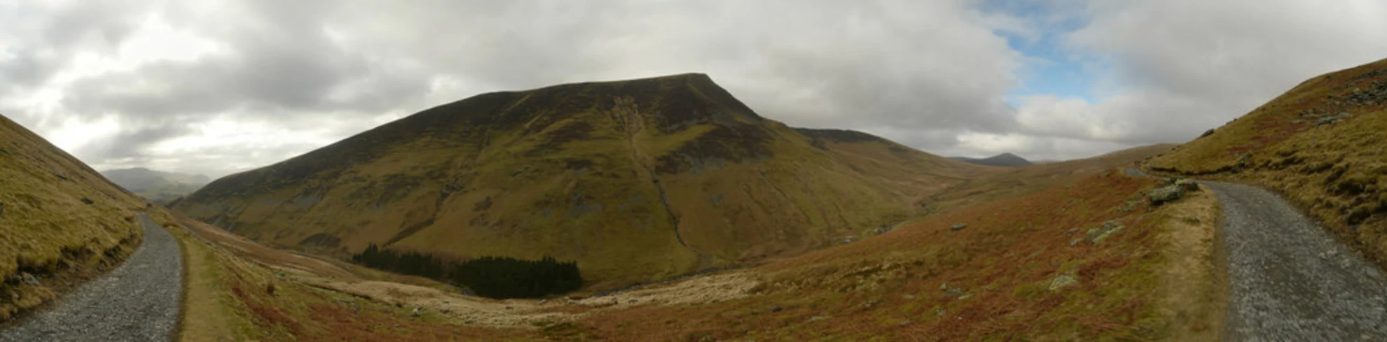 An image depicting the trail Sale How Peak Loop from Bruntholm Wood and its surrounding area.