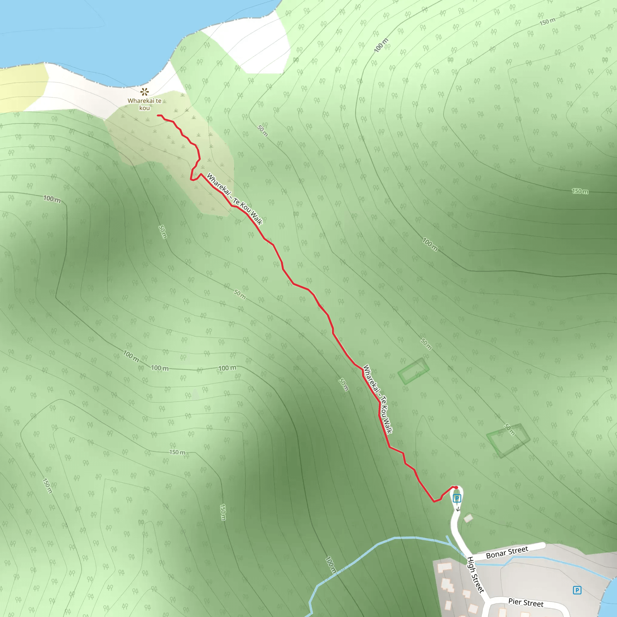 Wharekai - Te Kou Walk mobile static map