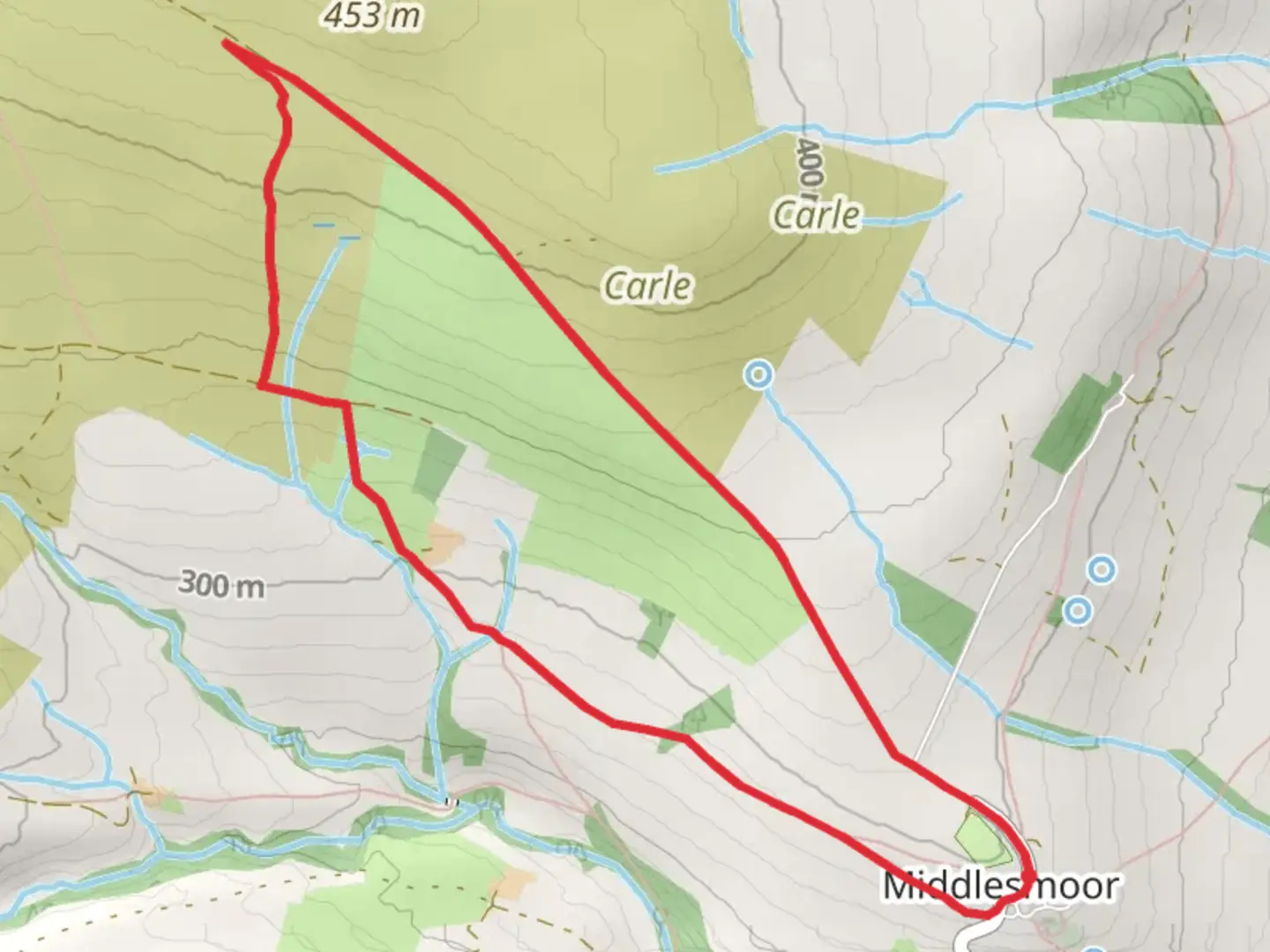 An image depicting the trail Middlesmoor Short Loop and its surrounding area.