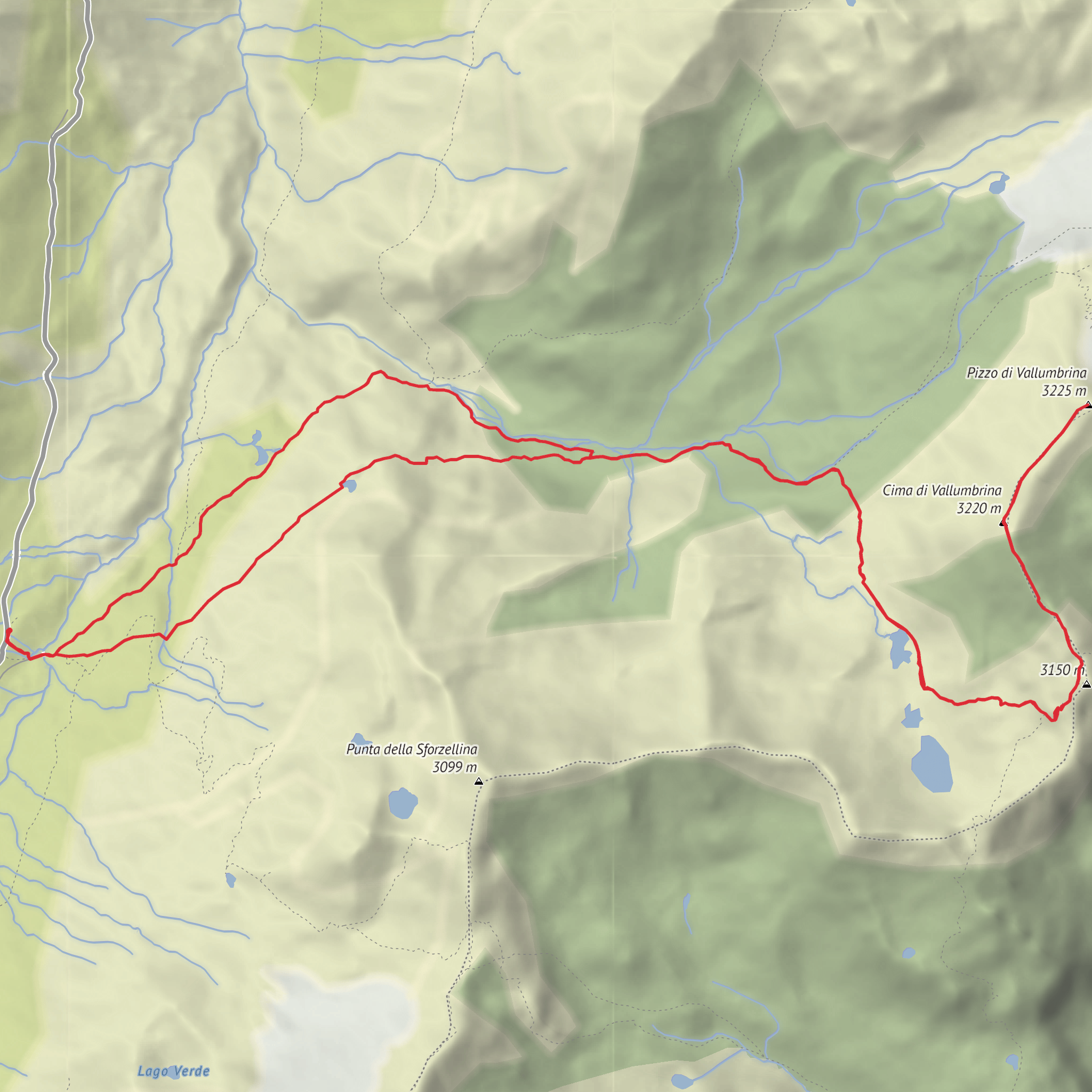 Pizzo Vallumbrina mobile static map