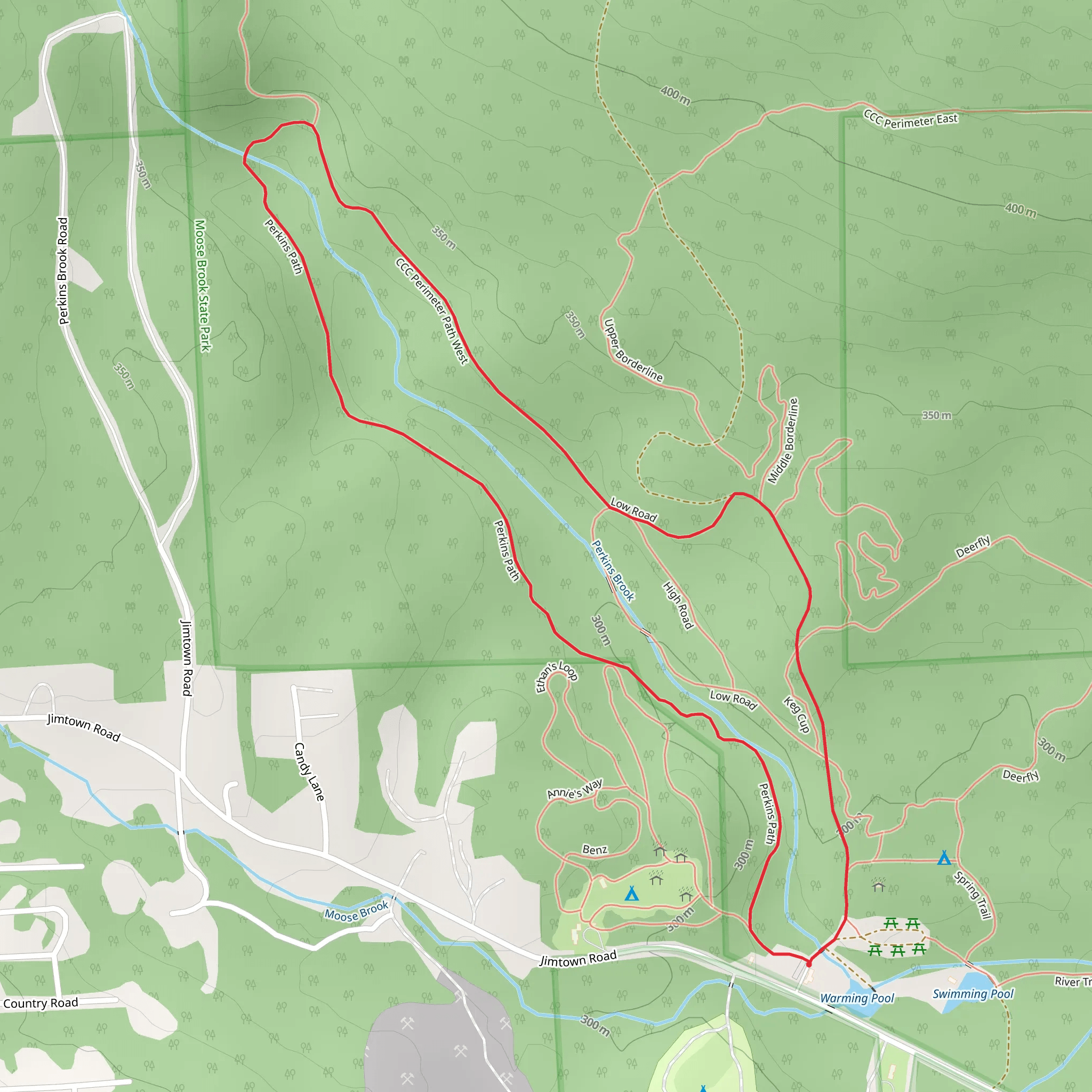 Perkins Path Loop Trail mobile static map