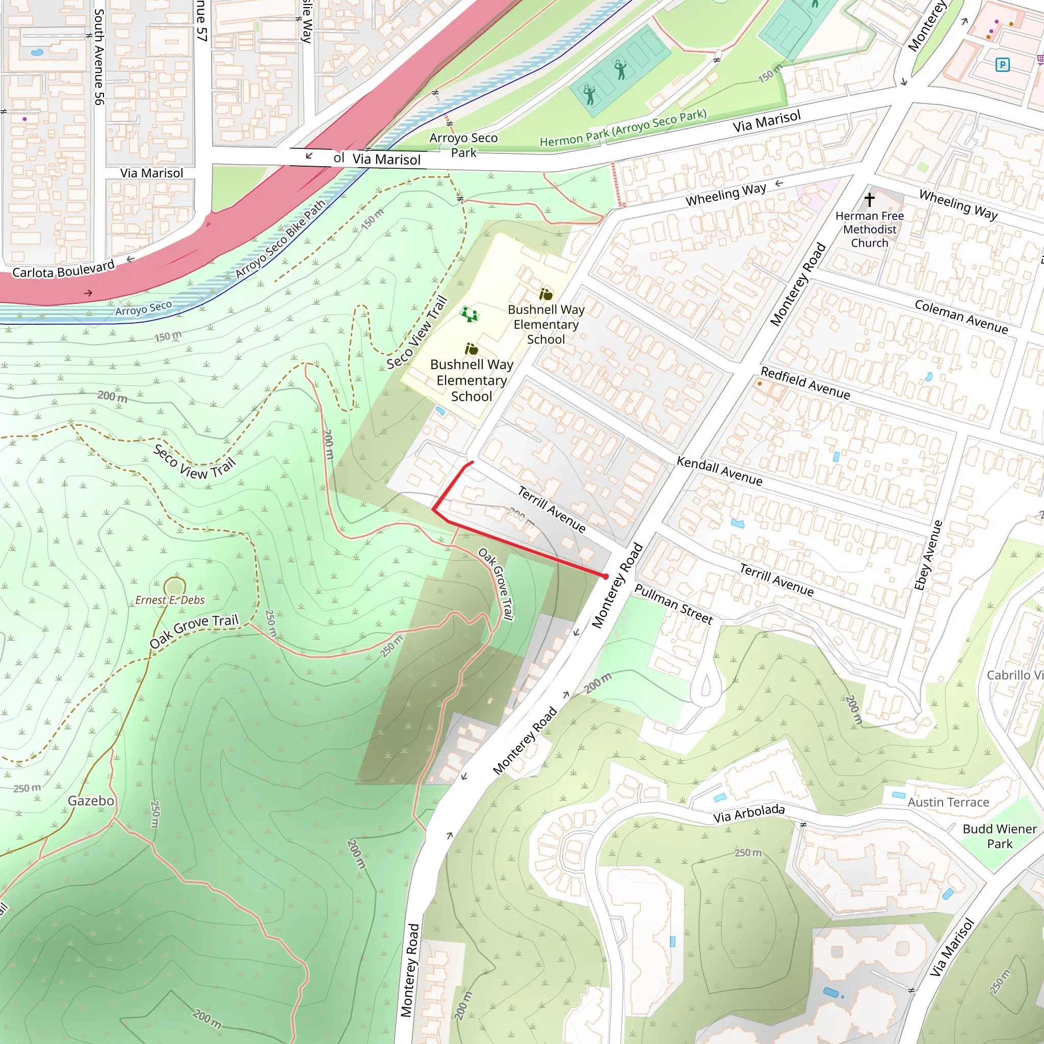 Terrill Avenue mobile static map