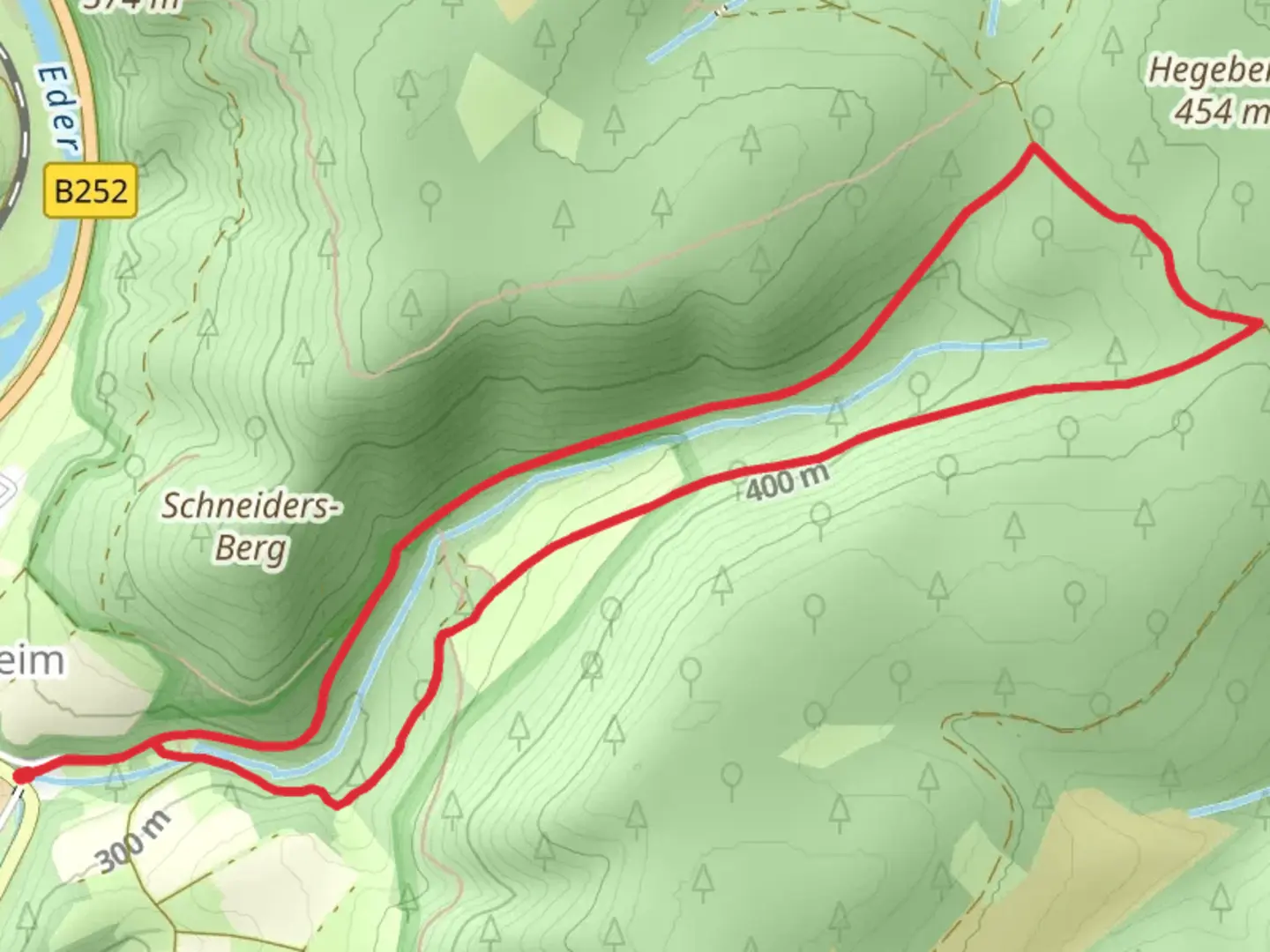 An image depicting the trail Nationalparkkrundweg Elsebach Route and its surrounding area.