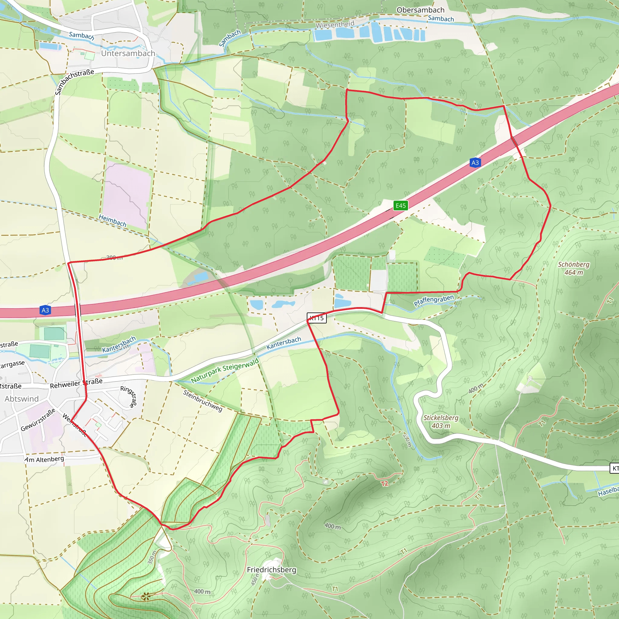 Schoenbergweg mobile static map