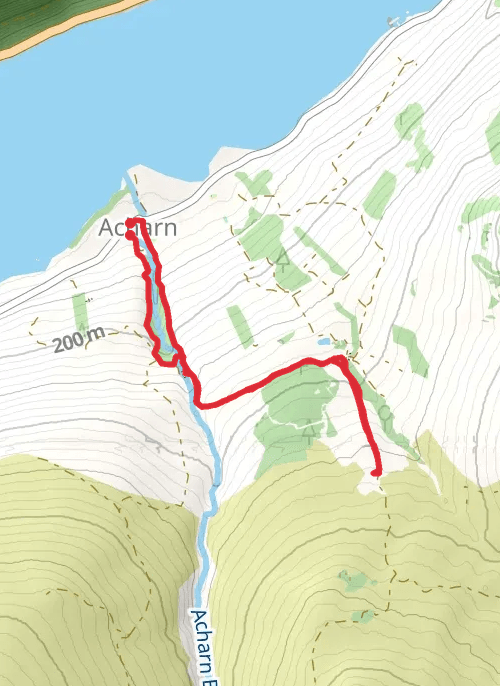 Hike on Falls of Acharn mobile static map