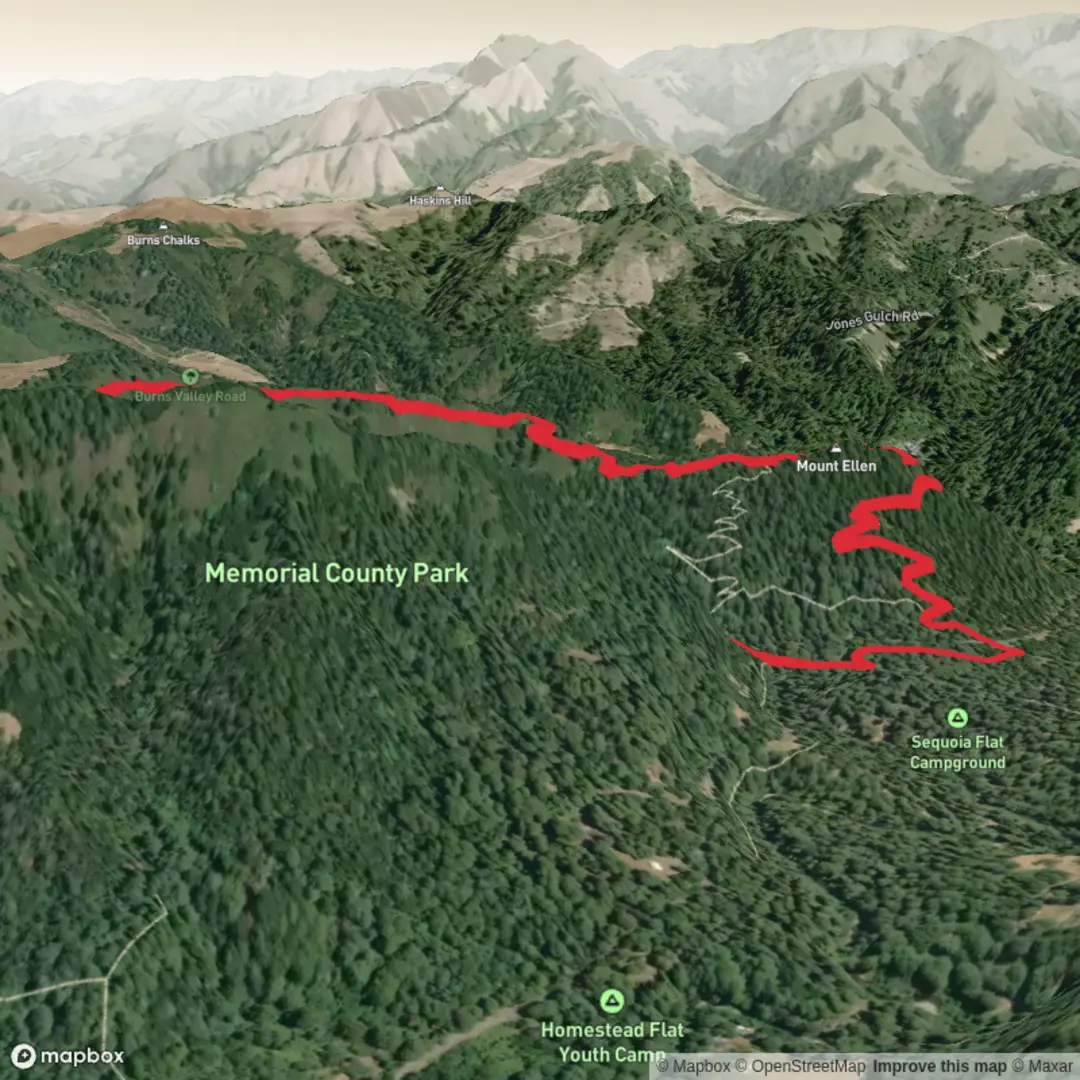 An image depicting the trail Pomponio Loop Trail and its surrounding area.