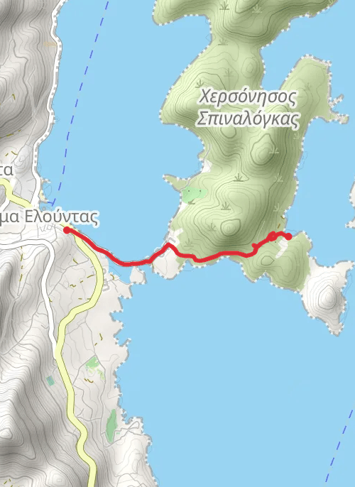 Agios Nikolaos Walking mobile static map