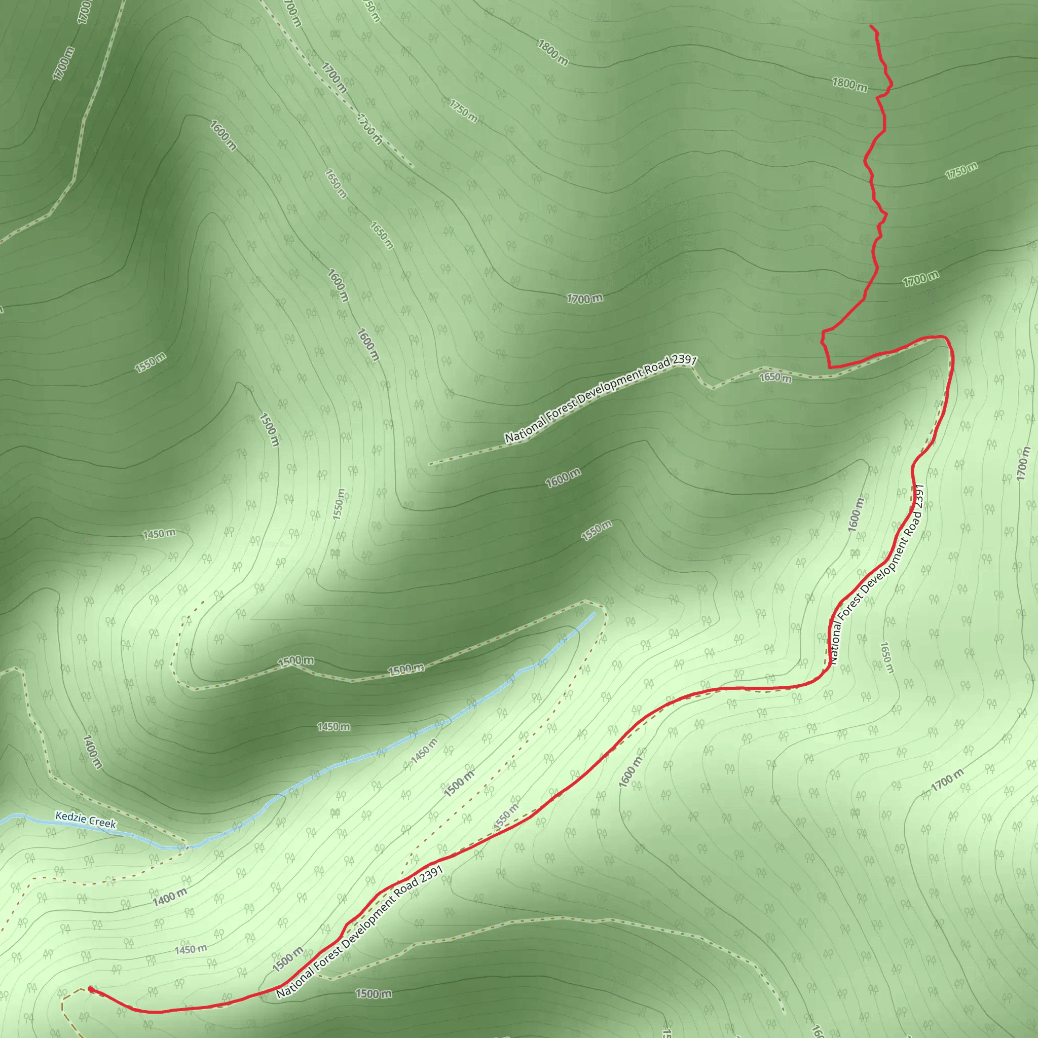 Kedzie Creek Trail mobile static map