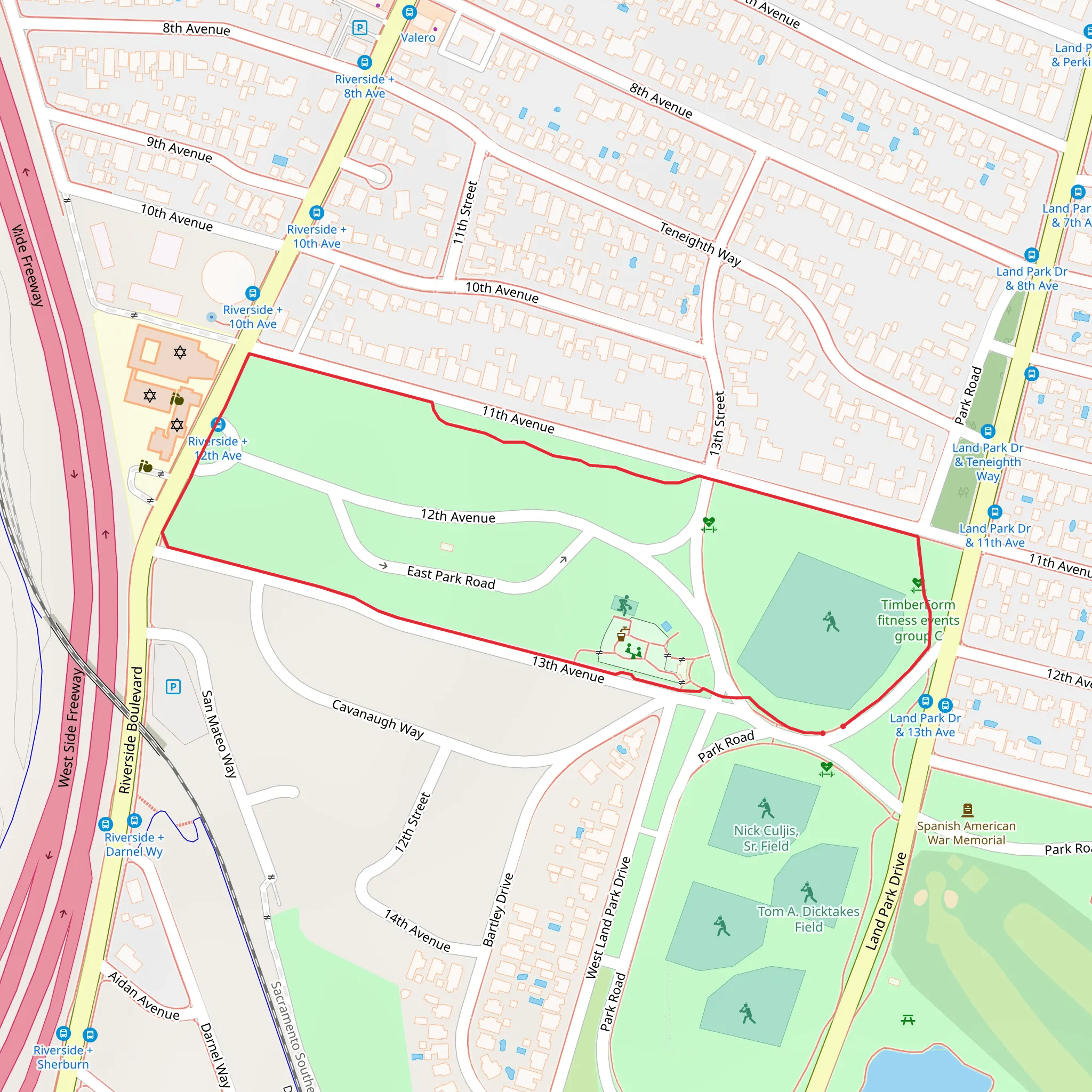 William Land and Park Loop mobile static map