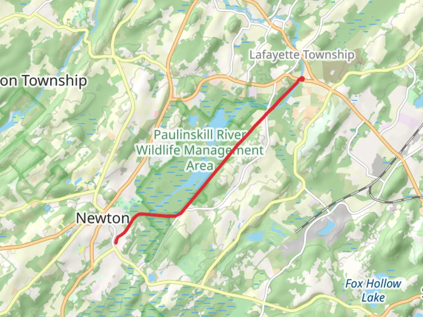 An image depicting the trail Sussex Branch Trail - Route 94 and its surrounding area.