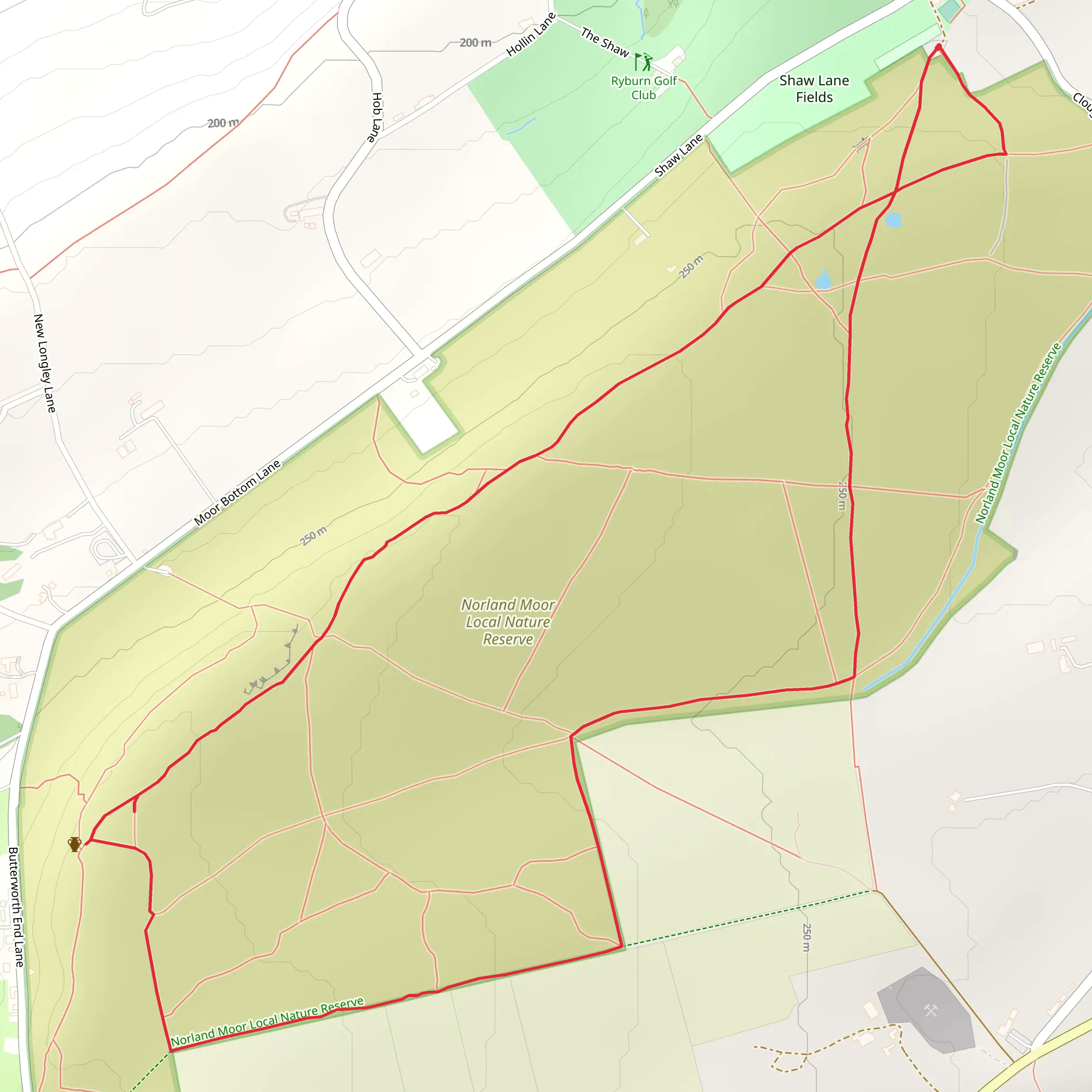 Norland Moor LNR Loop mobile static map
