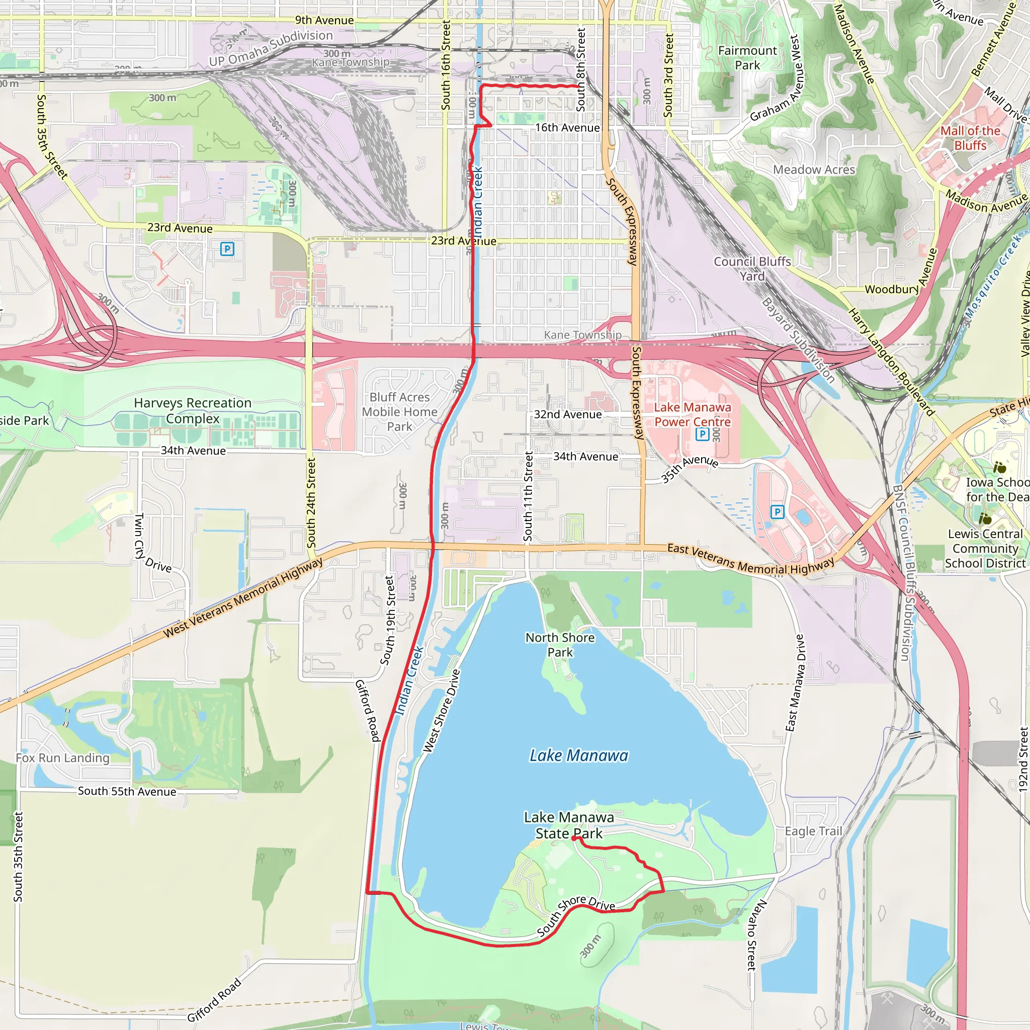 Indian Creek Trail mobile static map