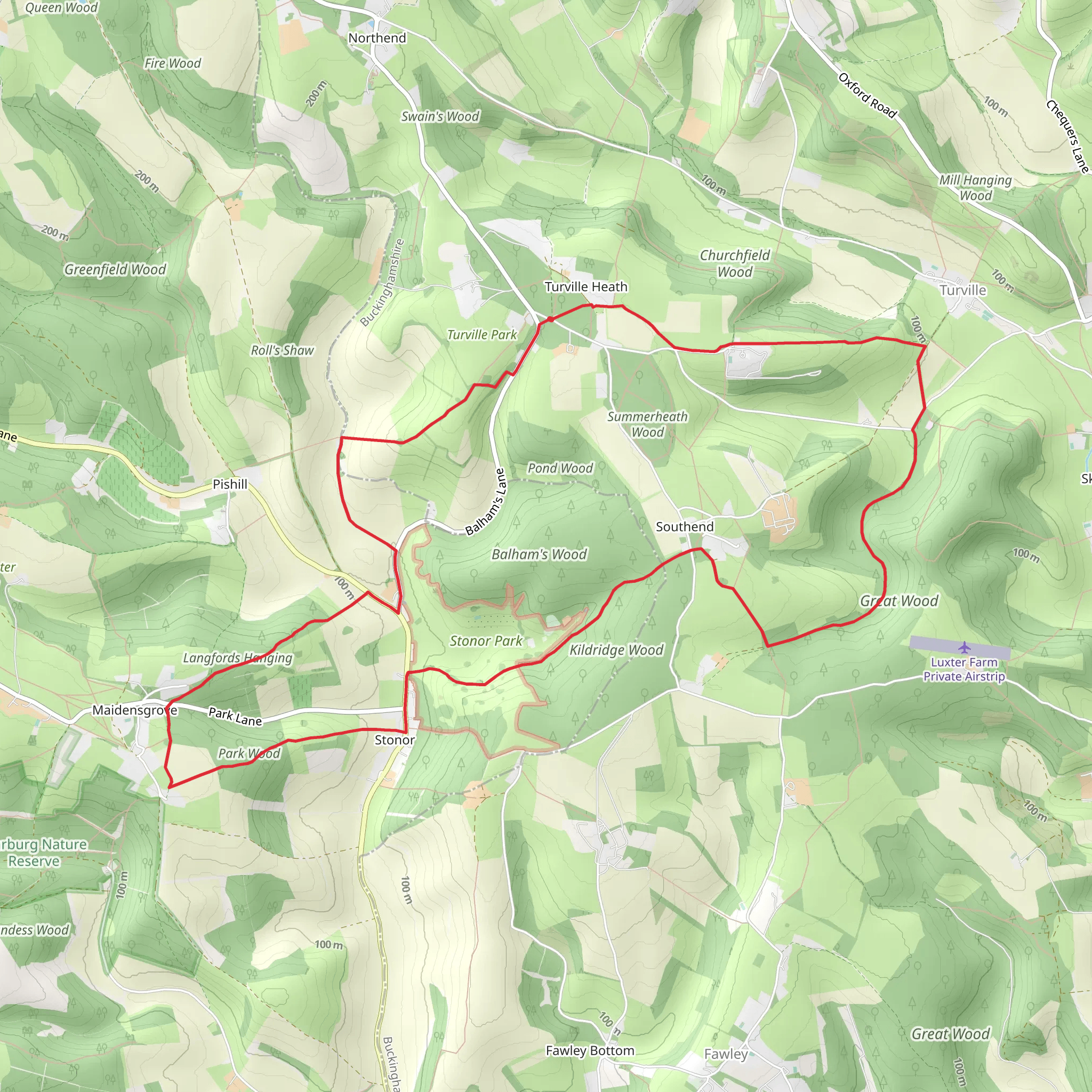Great Wood, Kildridge Wood and Park Wood Loop mobile static map