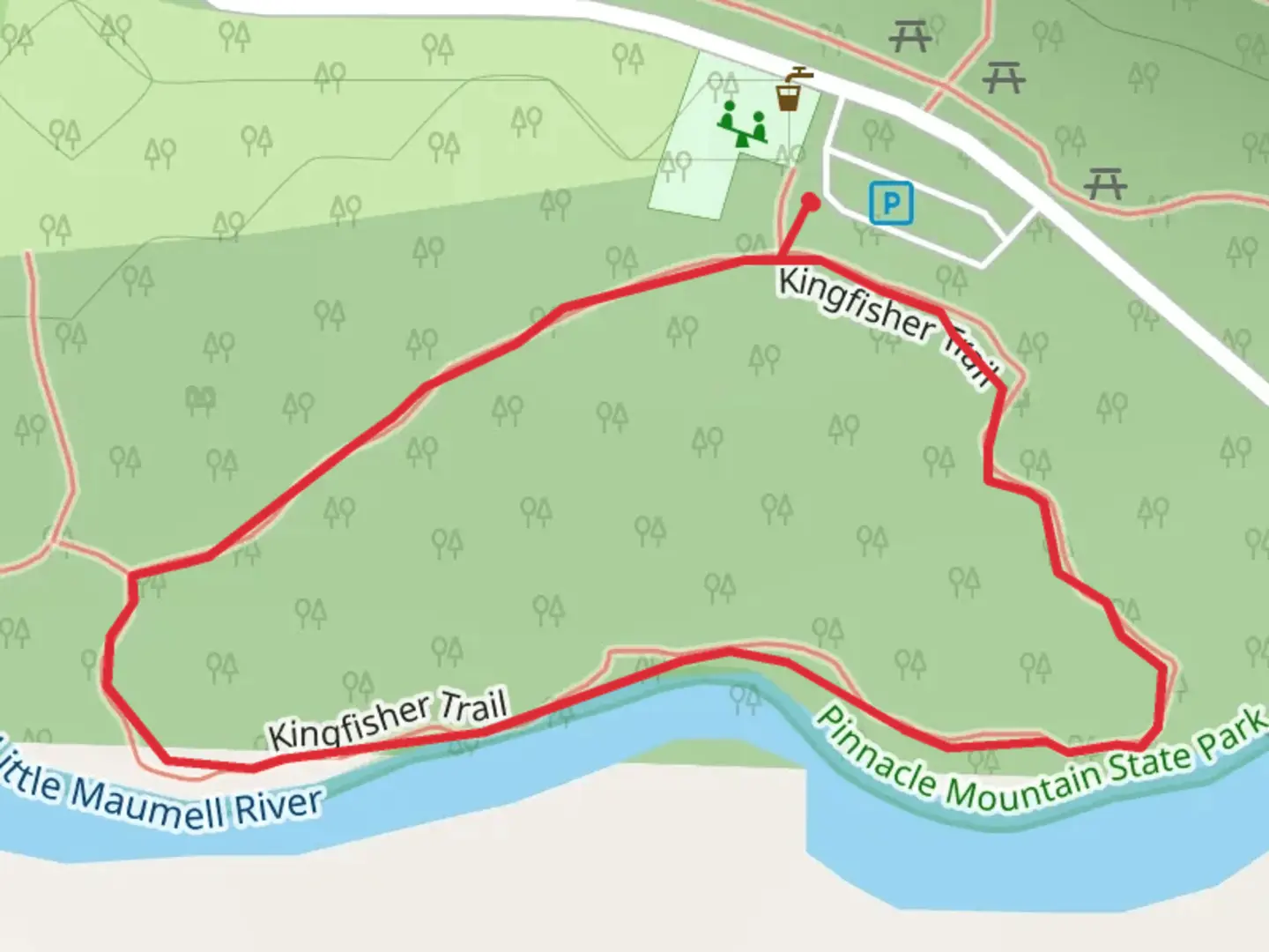 An image depicting the trail Little Maumell River Loop and its surrounding area.