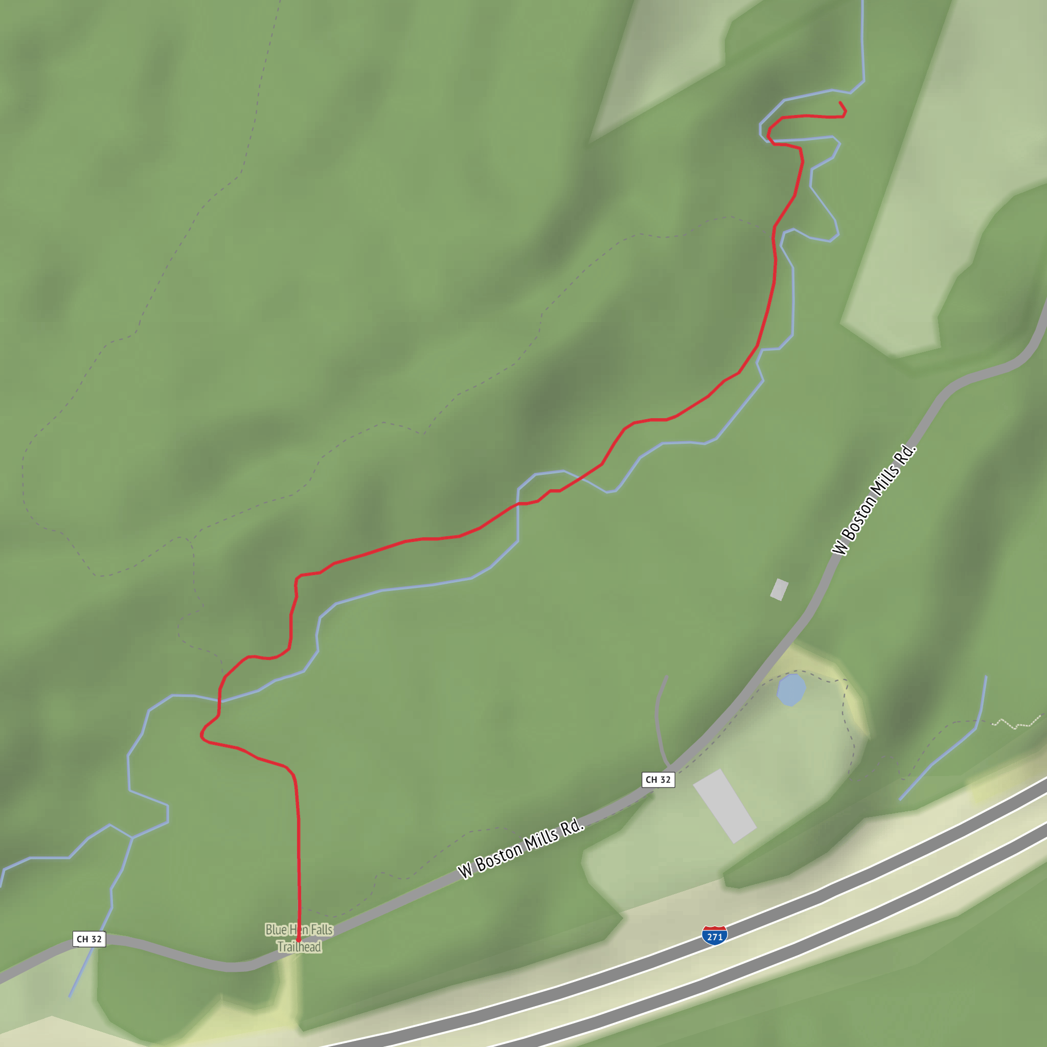 Buttermilk Falls via Buckeye Trail mobile static map
