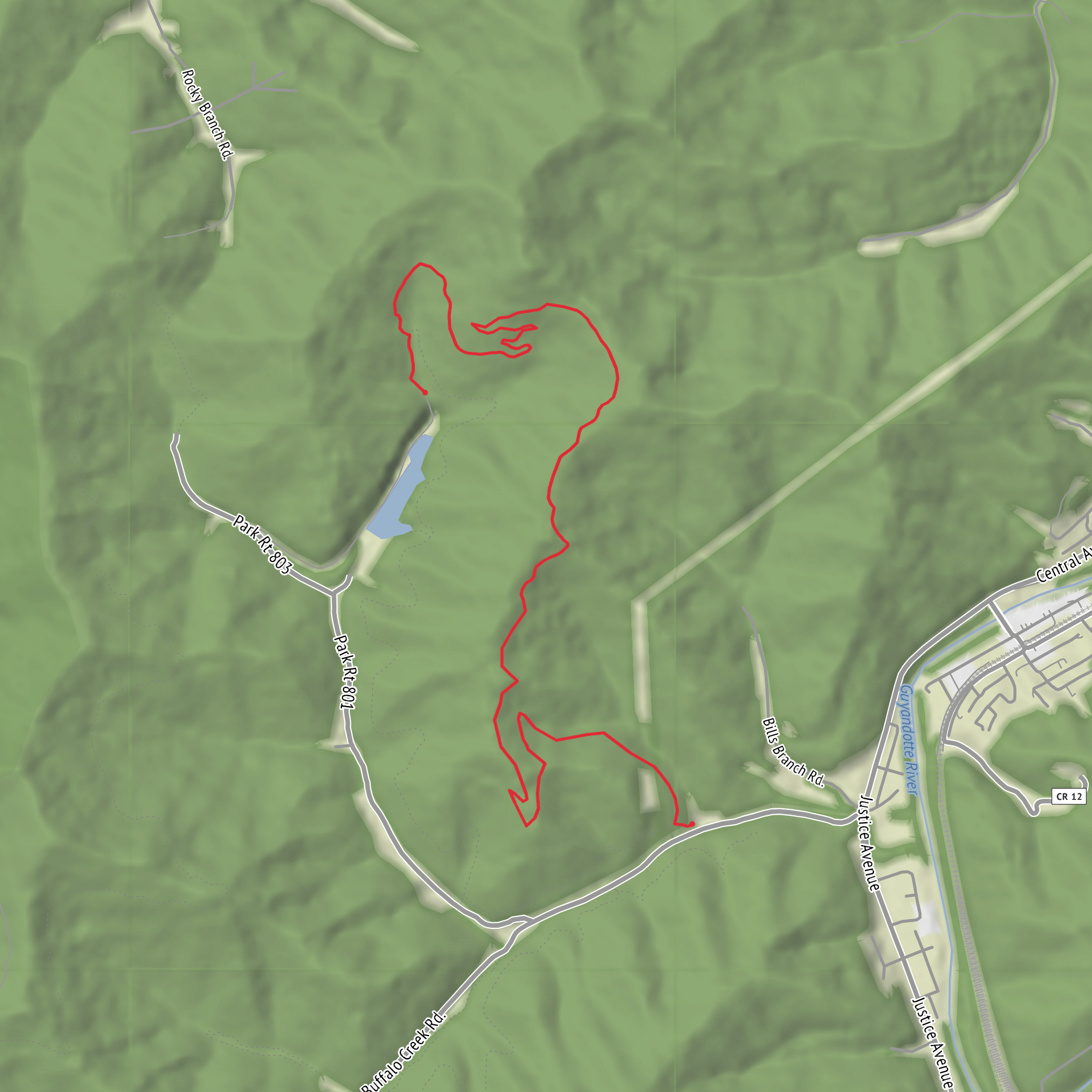 Backbone Trail mobile static map