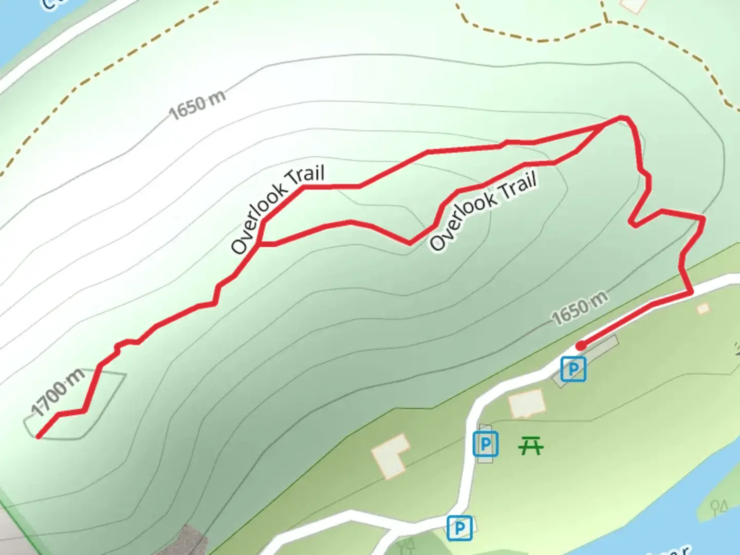 An image depicting the trail Overlook Loop Trail and its surrounding area.