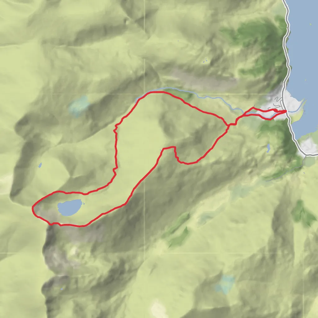 Striding Edge and Helvellyn Loop mobile static map