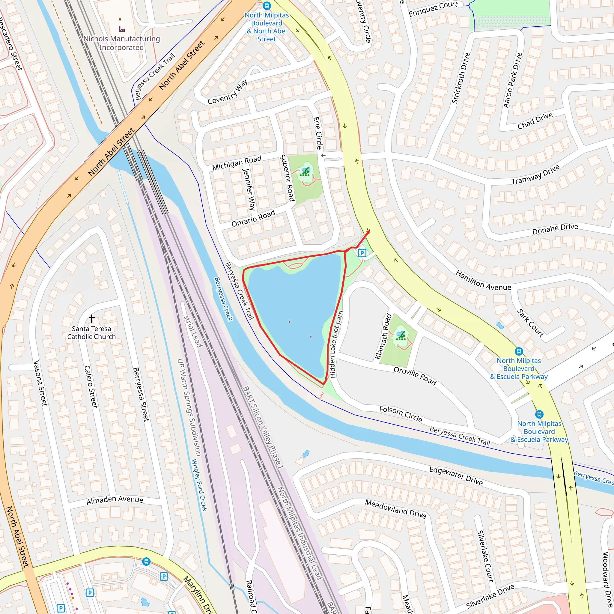Hidden Lake Loop mobile static map