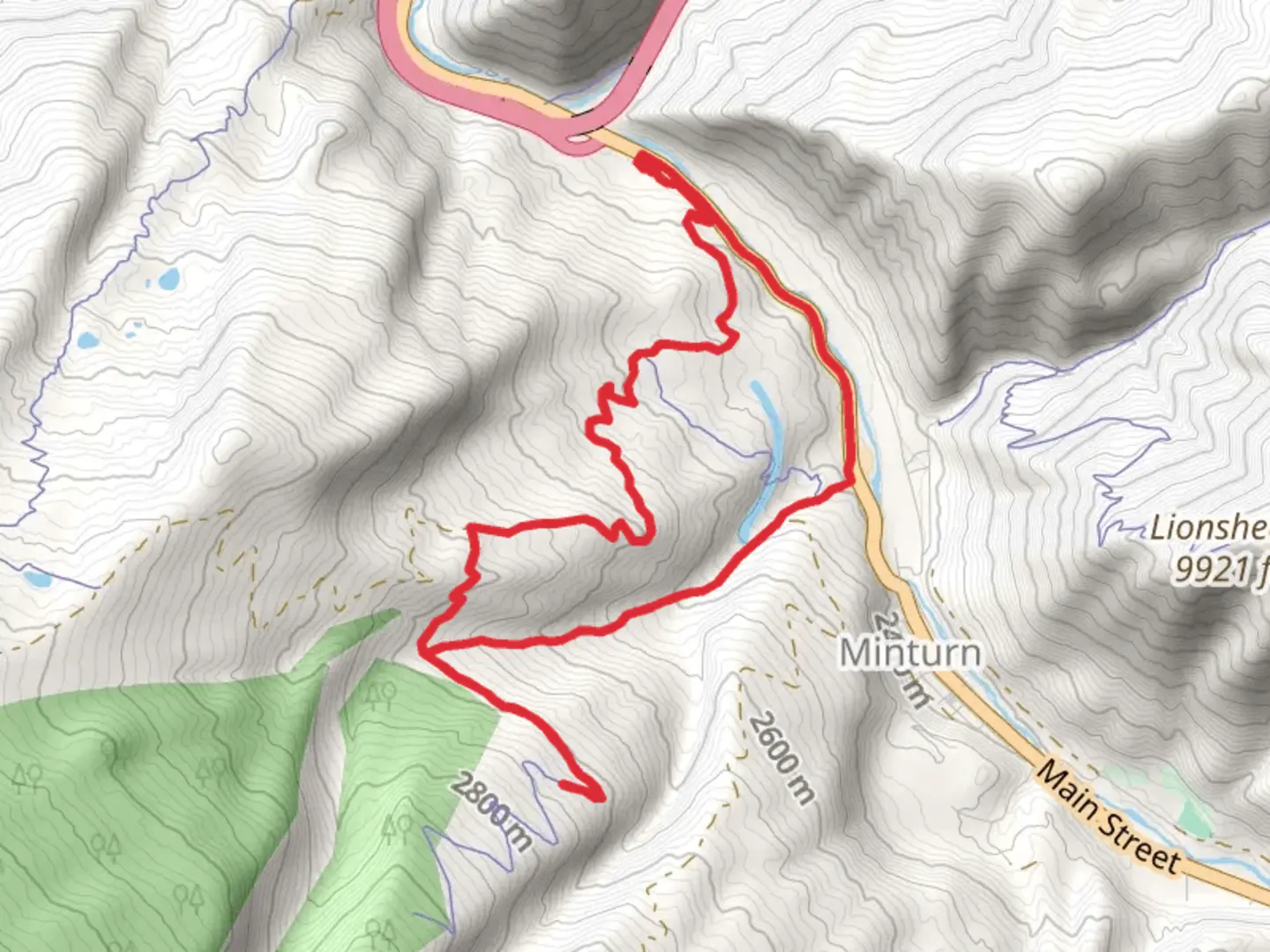 An image depicting the trail Line Shack Loop and its surrounding area.