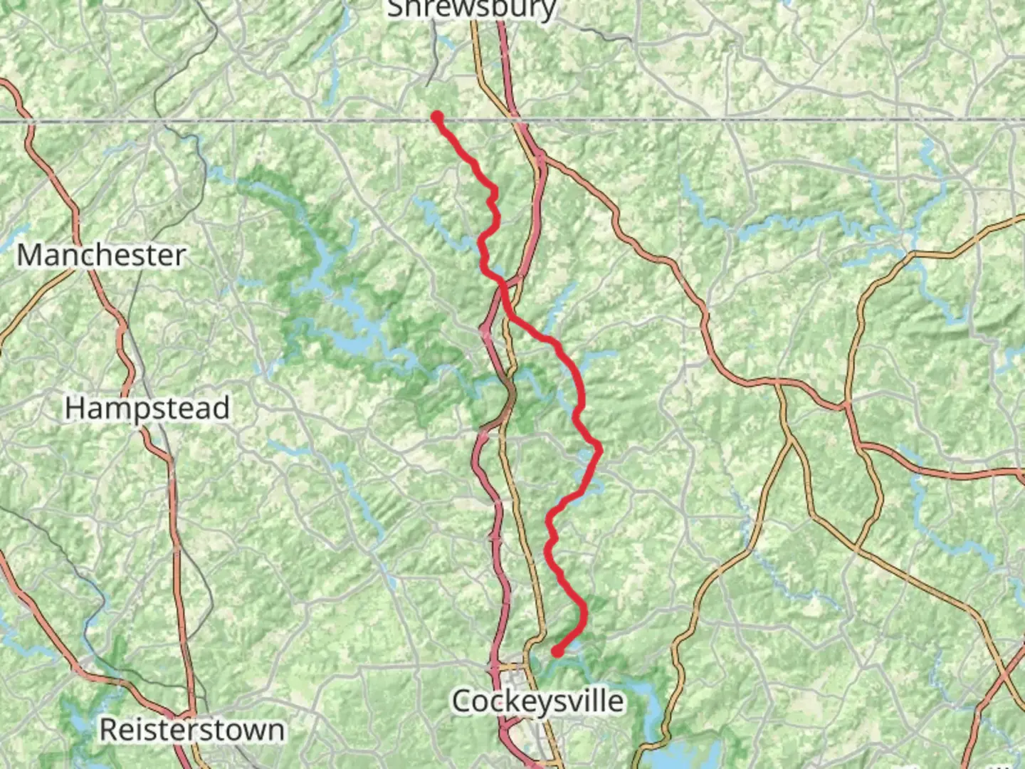 An image depicting the trail Torrey C Brown Trail from Paper Mill Flats and its surrounding area.