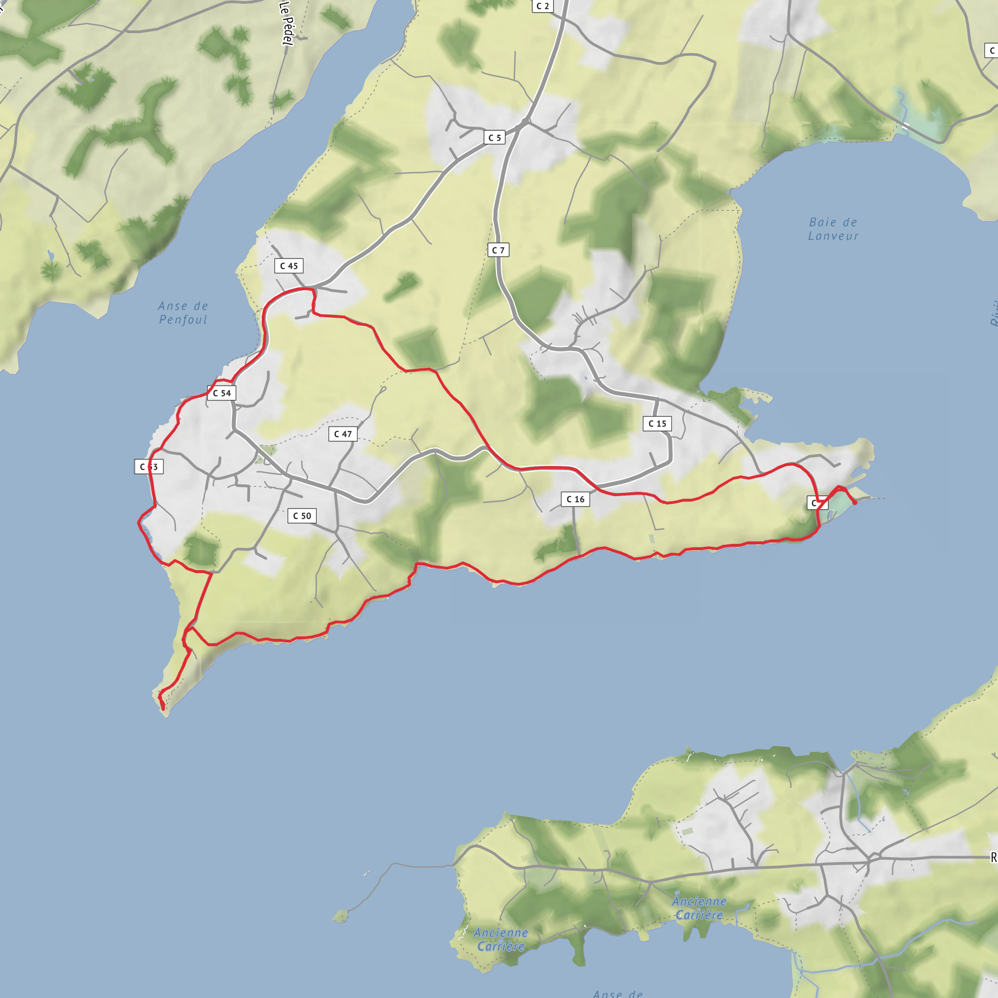 Randonnée de Loperhet mobile static map