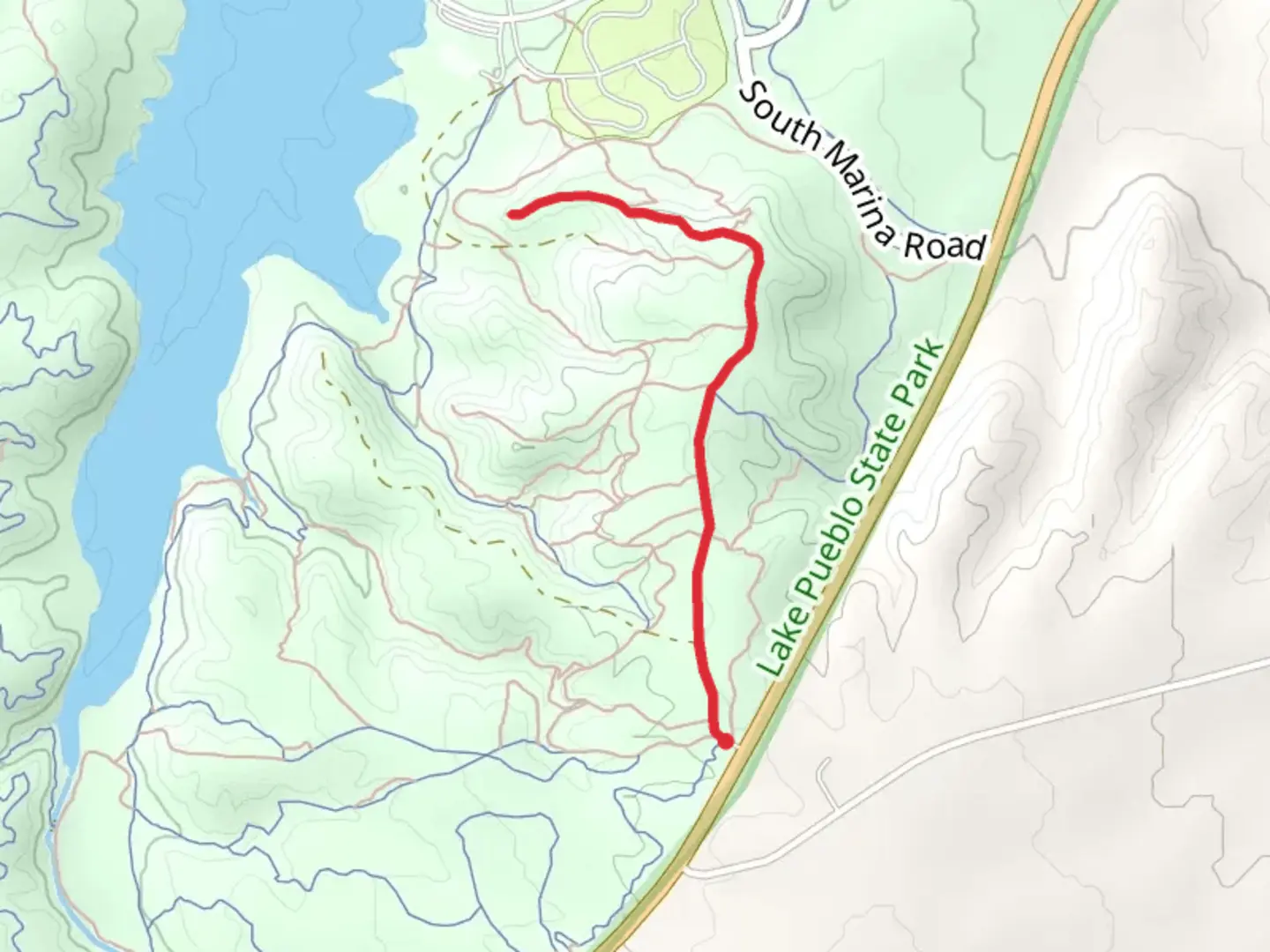 An image depicting the trail Arkansas Point Trail and its surrounding area.