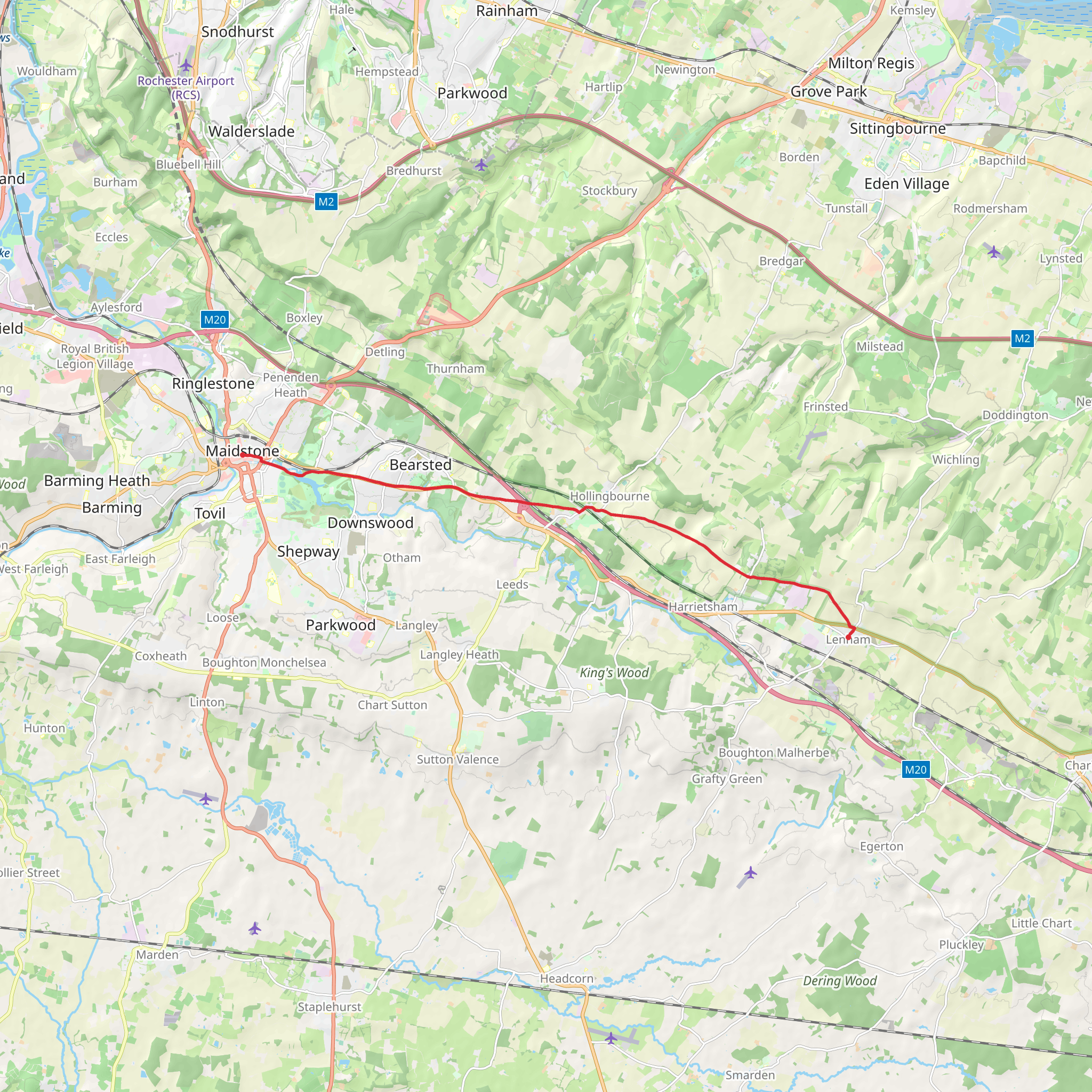 Len Valley Walk mobile static map