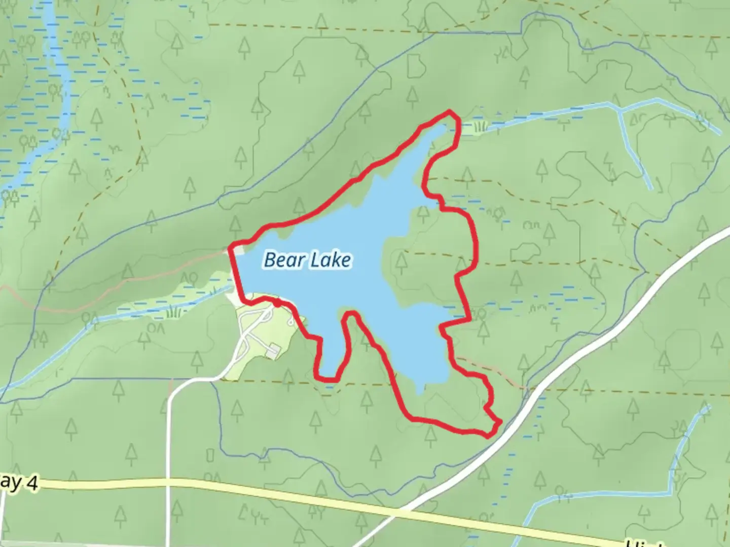 An image depicting the trail Bear Lake Loop Trail and its surrounding area.
