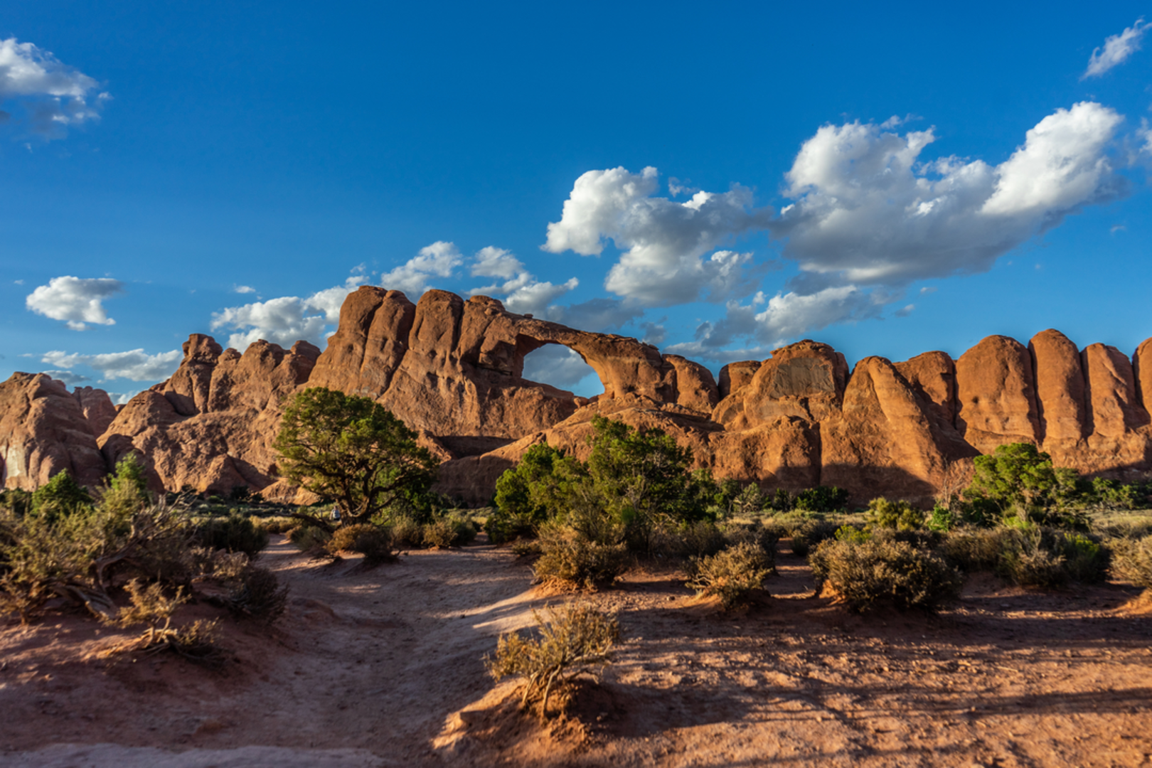 An image depicting the trail Landscape Arch Trail and its surrounding area.