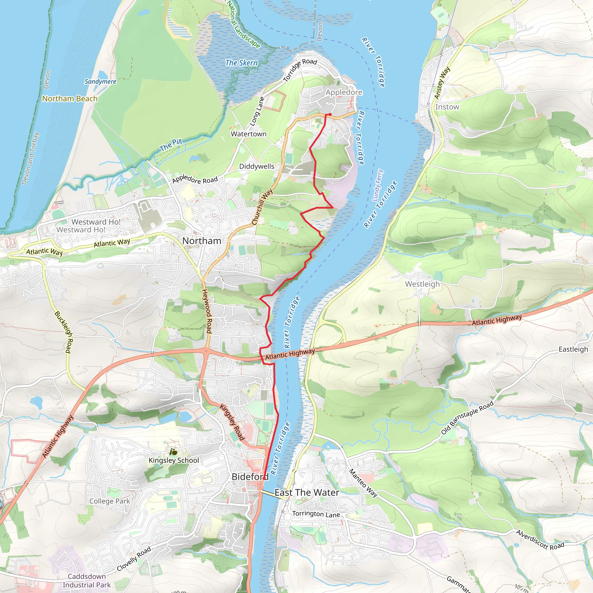 Torridge Ships and Shipbuilding Walk mobile static map