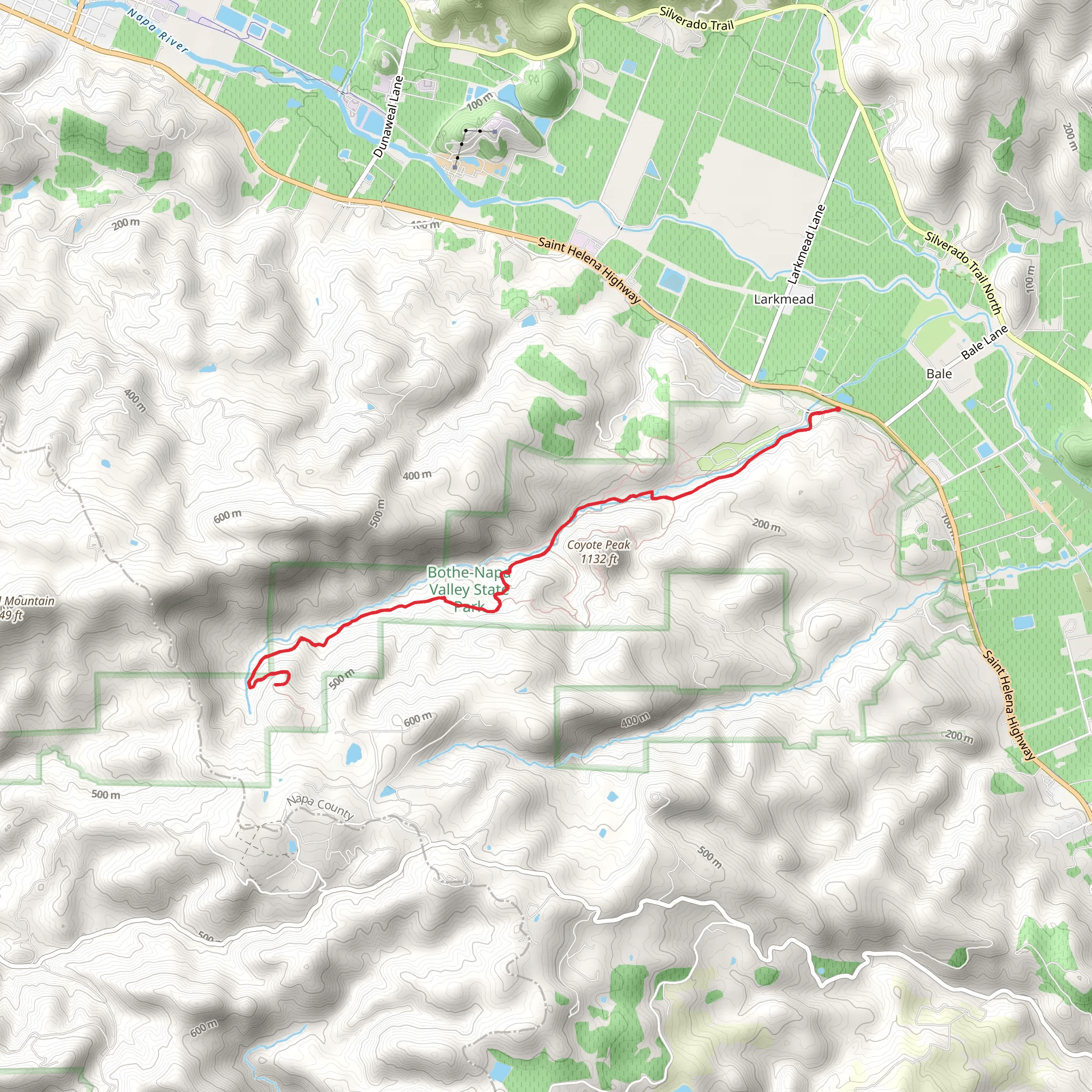 Spring Trail and Upper Ritchey Canyon Loop Trail mobile static map