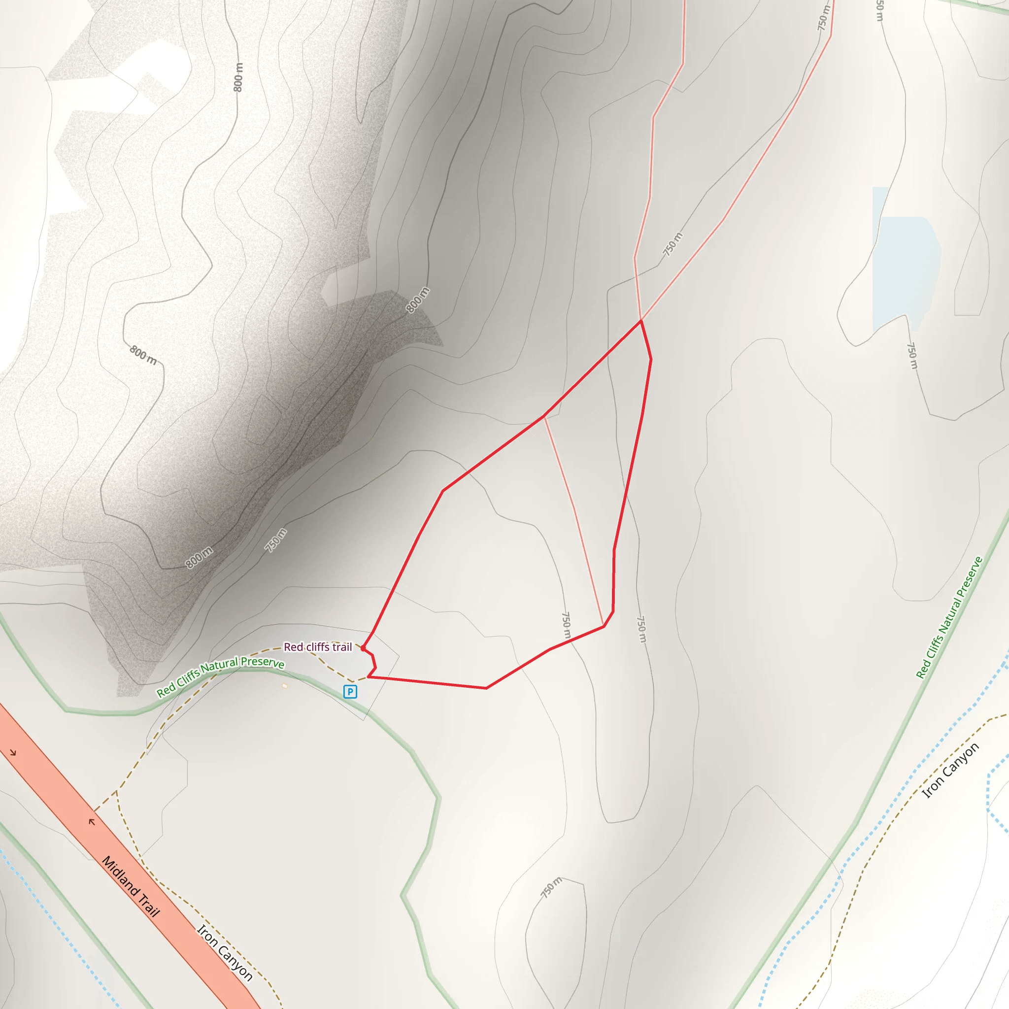 Red Cliffs Natural Preserve Loop mobile static map
