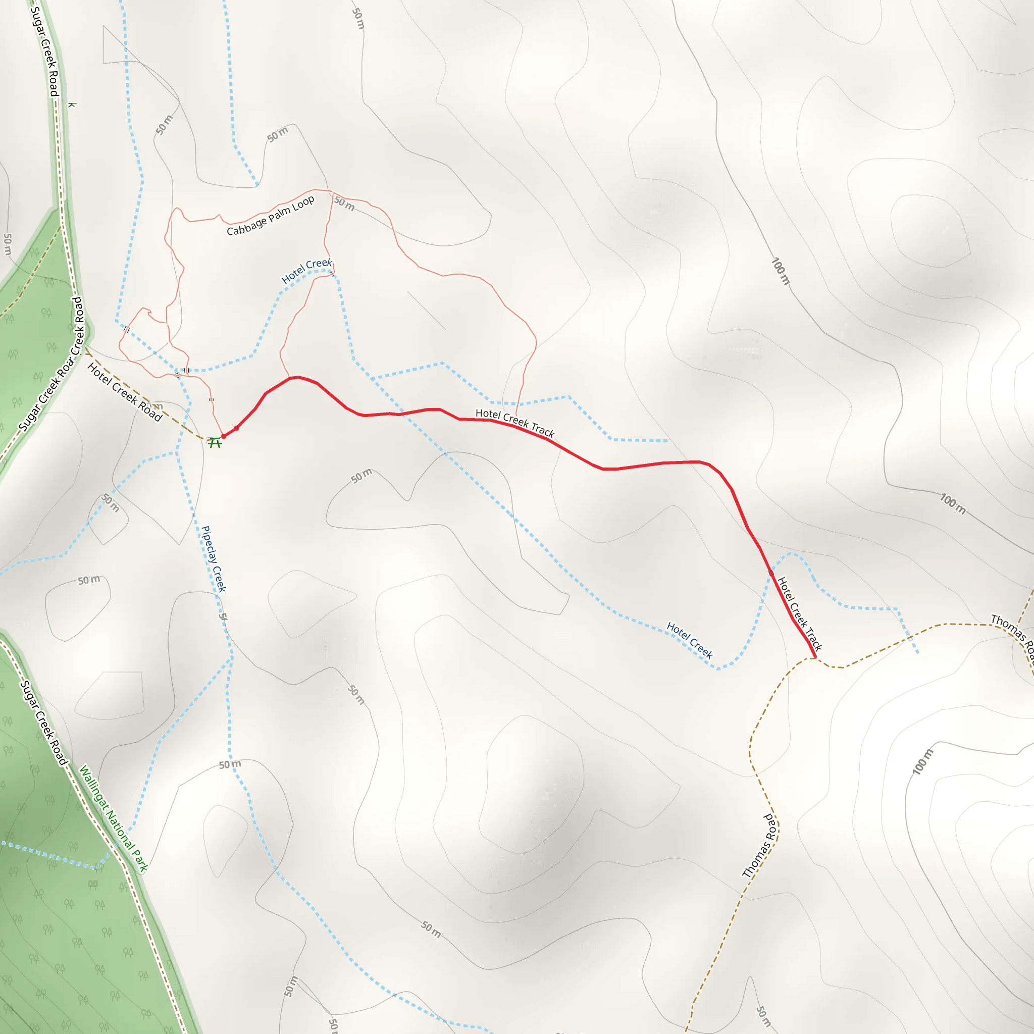 Sugar Creek Trail mobile static map