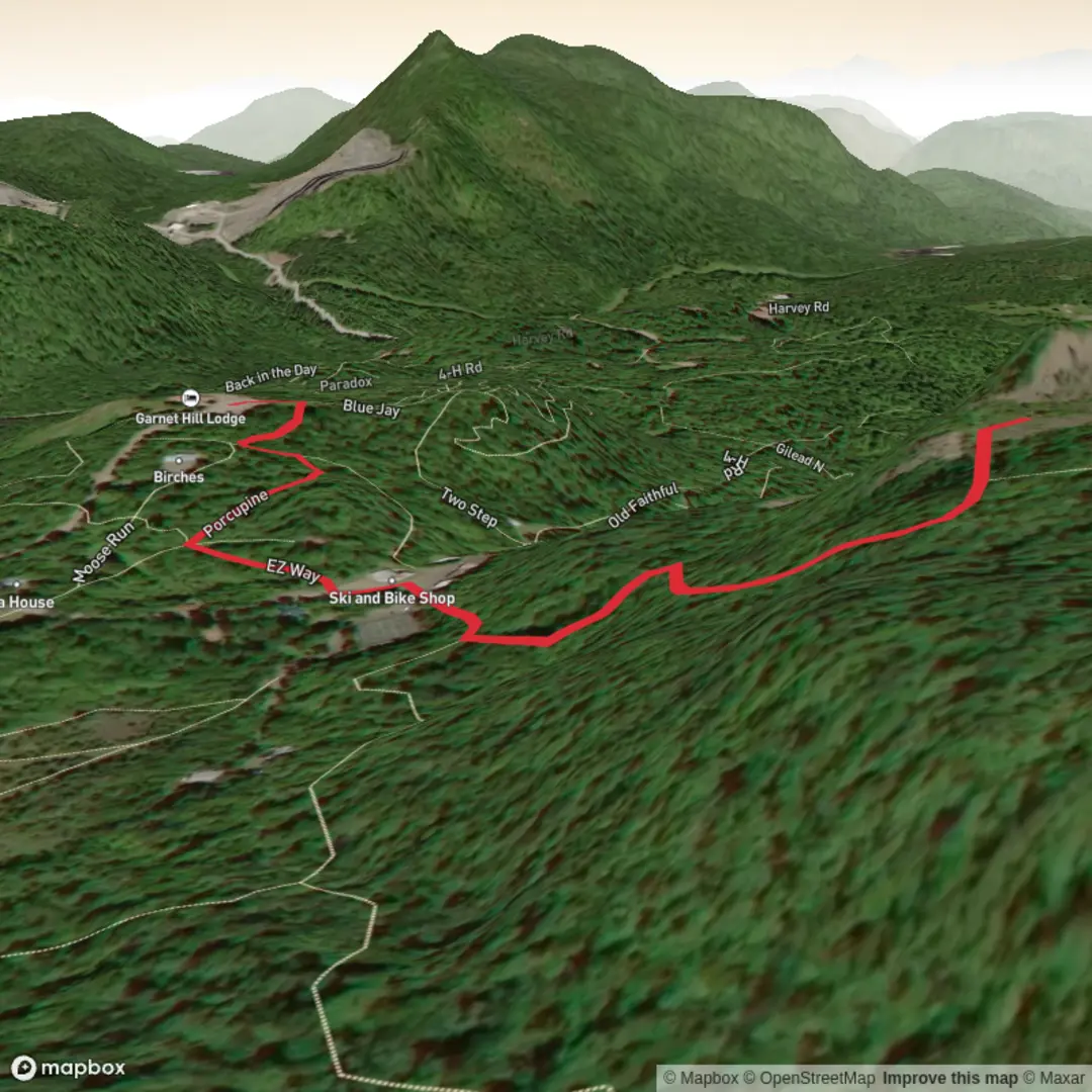 An image depicting the trail Hooper Garnet Mine and its surrounding area.