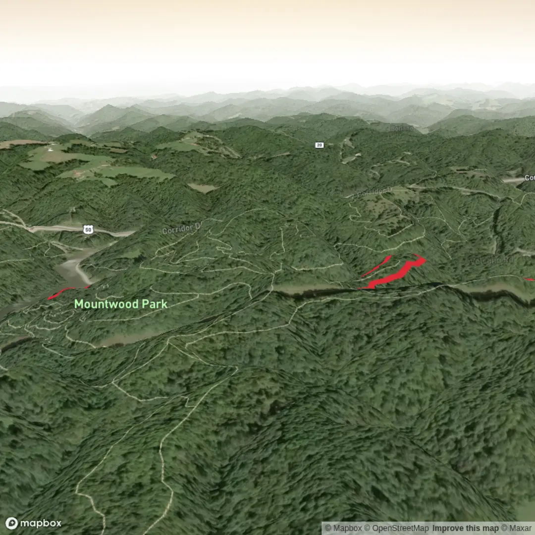 An image depicting the trail Haystack and its surrounding area.