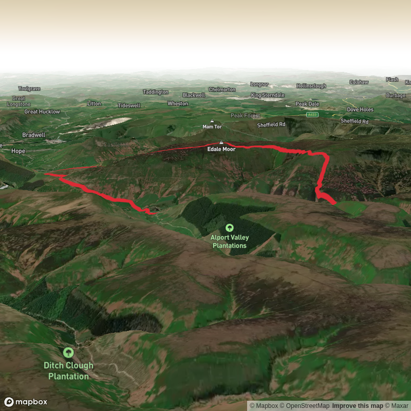 kinder via Brookstone hill (Edale moor trig)