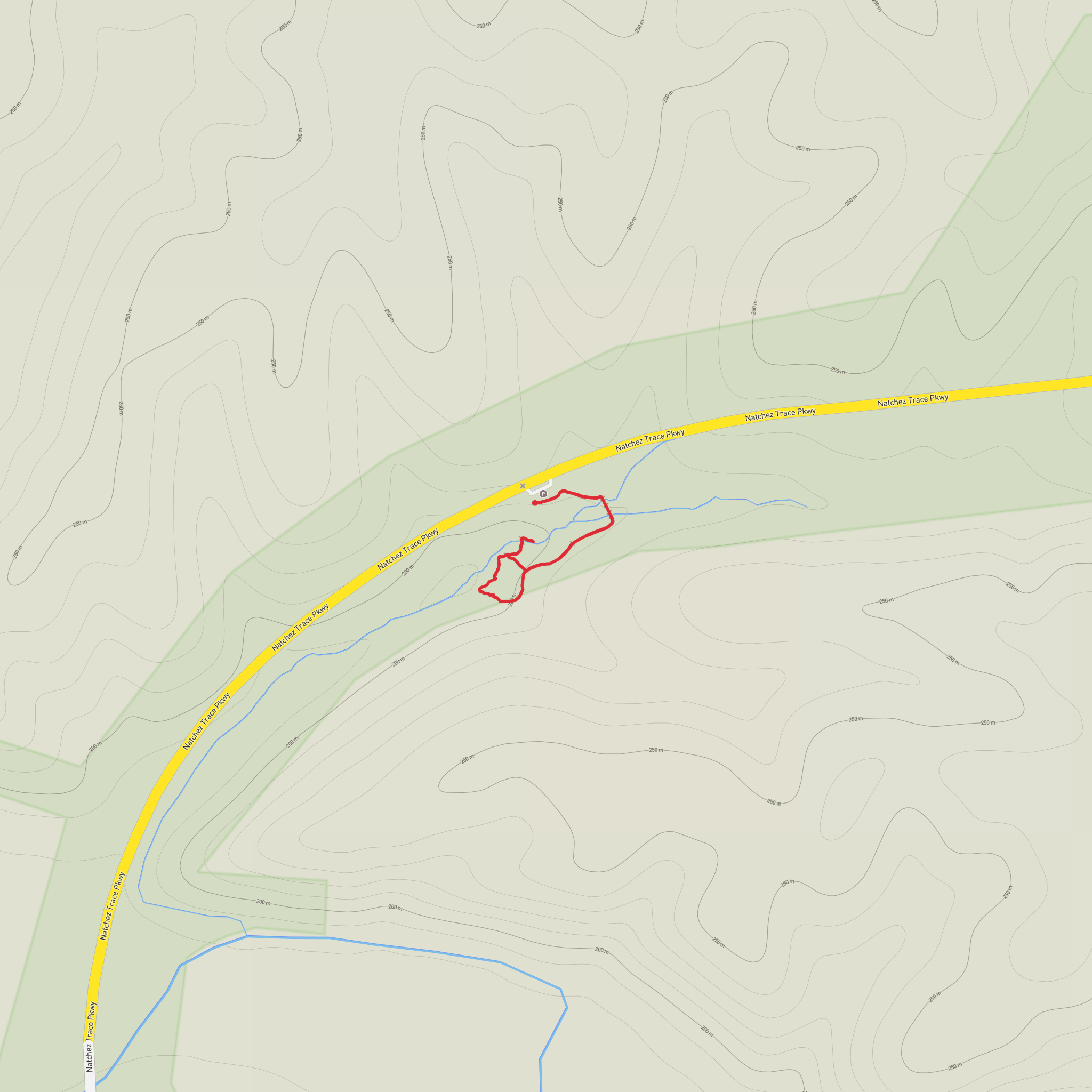 Fall Hollow Falls and Tributary Falls mobile static map