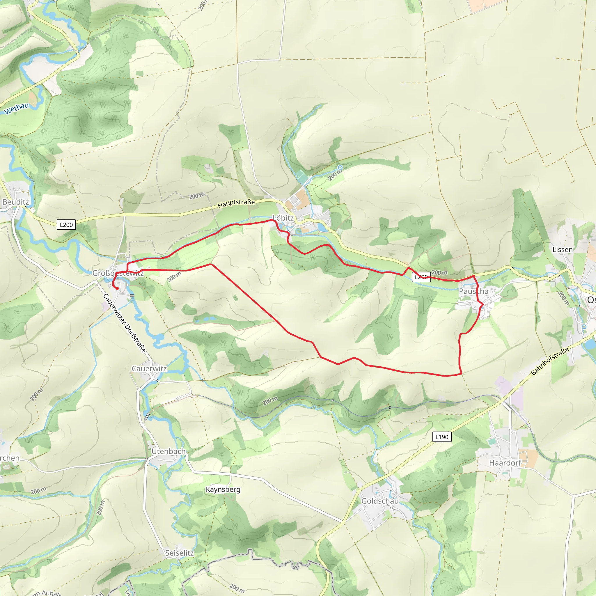 Rundweg Pauscha-Loebitz mobile static map