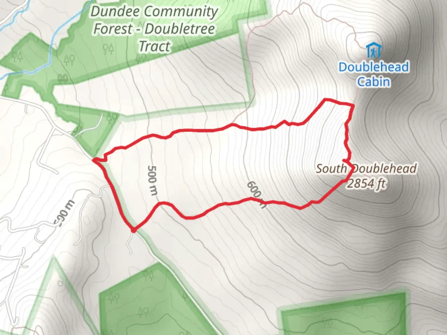 An image depicting the trail South Doublehead Loop Trail and its surrounding area.