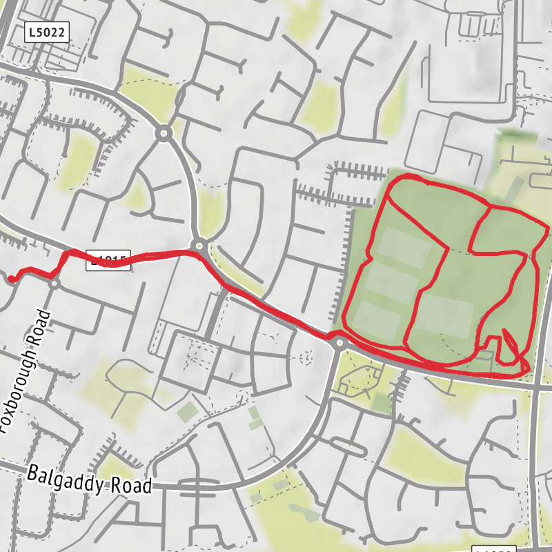 A map preview of the recording County Dublin Running.