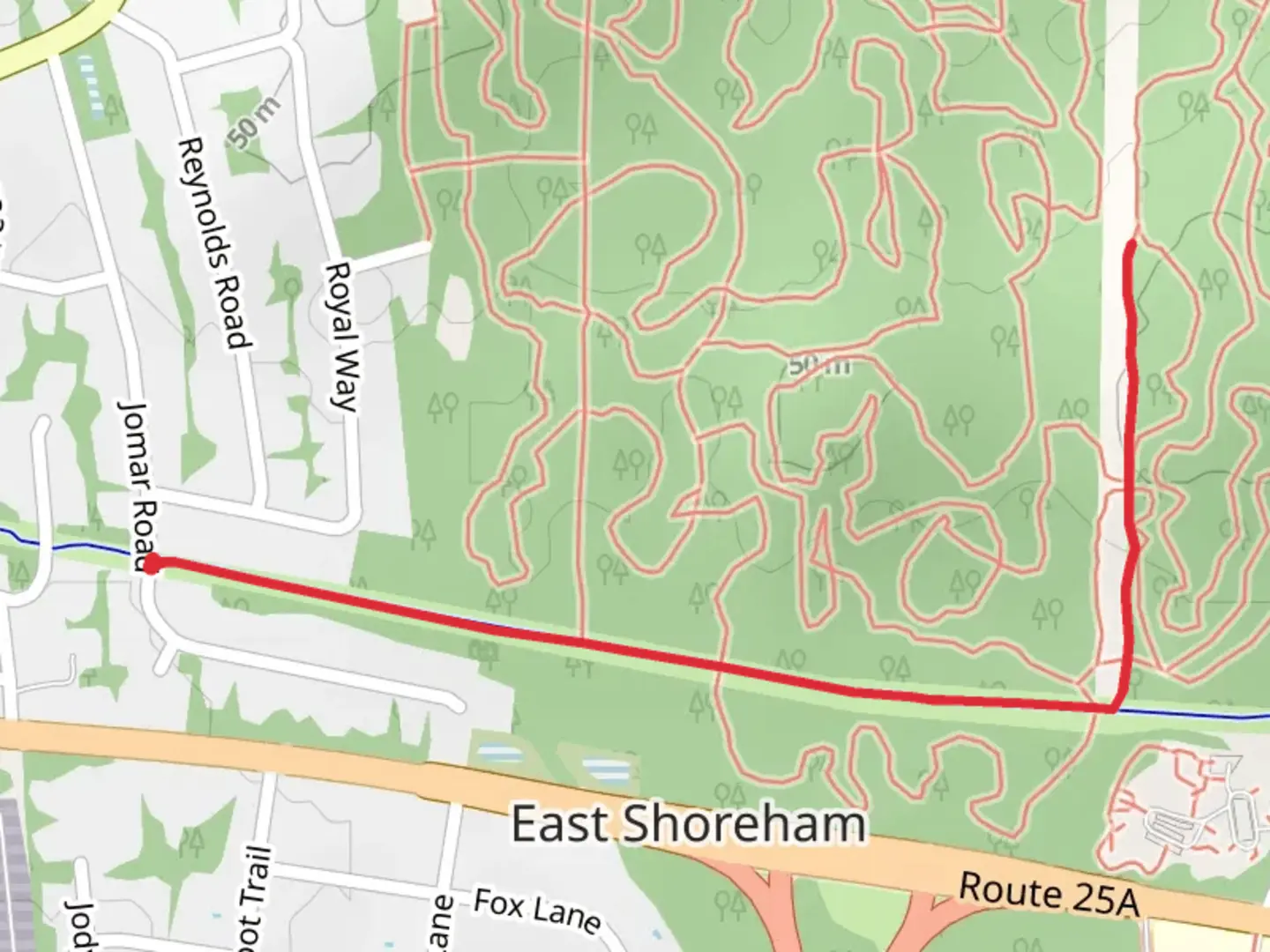 An image depicting the trail East Shoreham and its surrounding area.