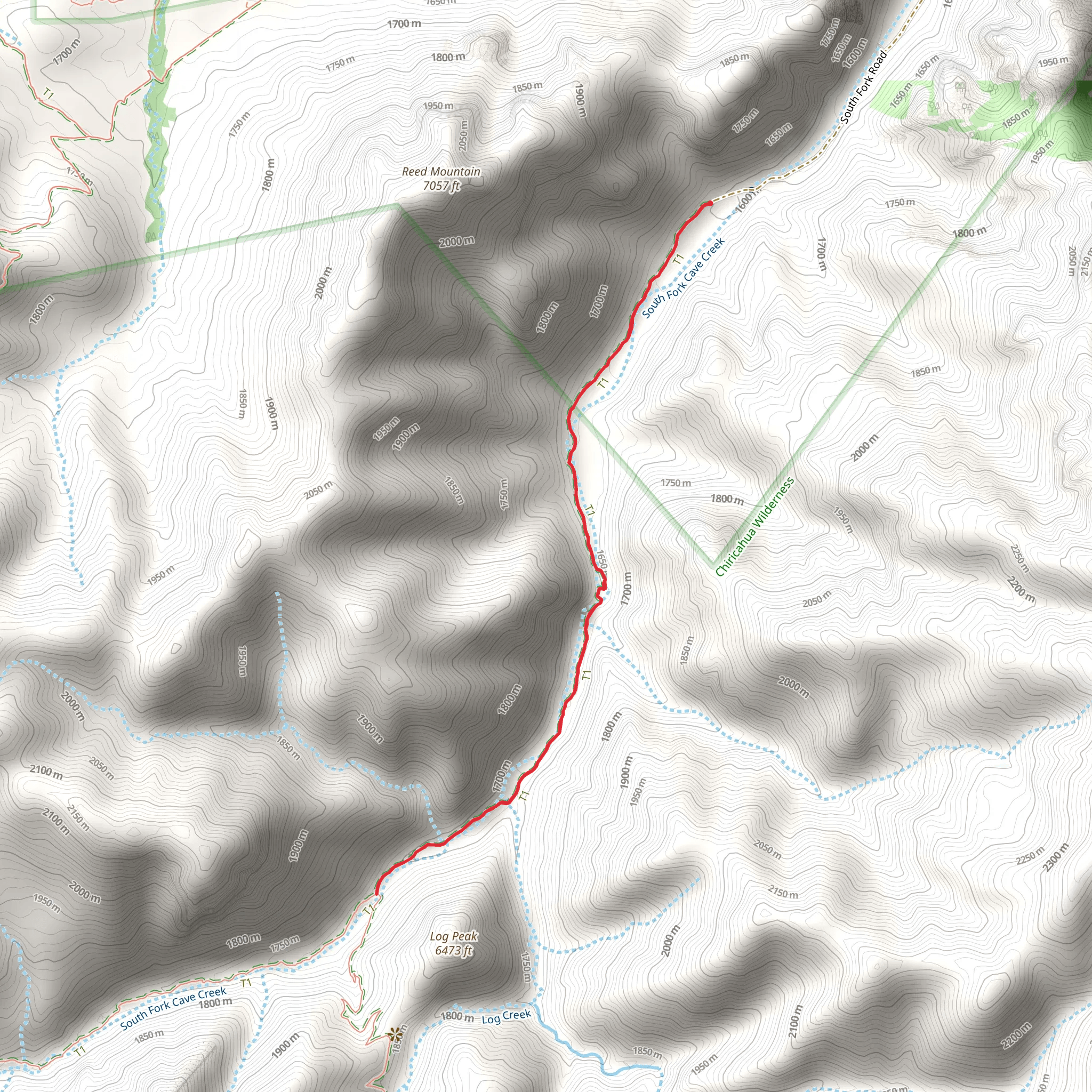 South Fork Trail - Short mobile static map